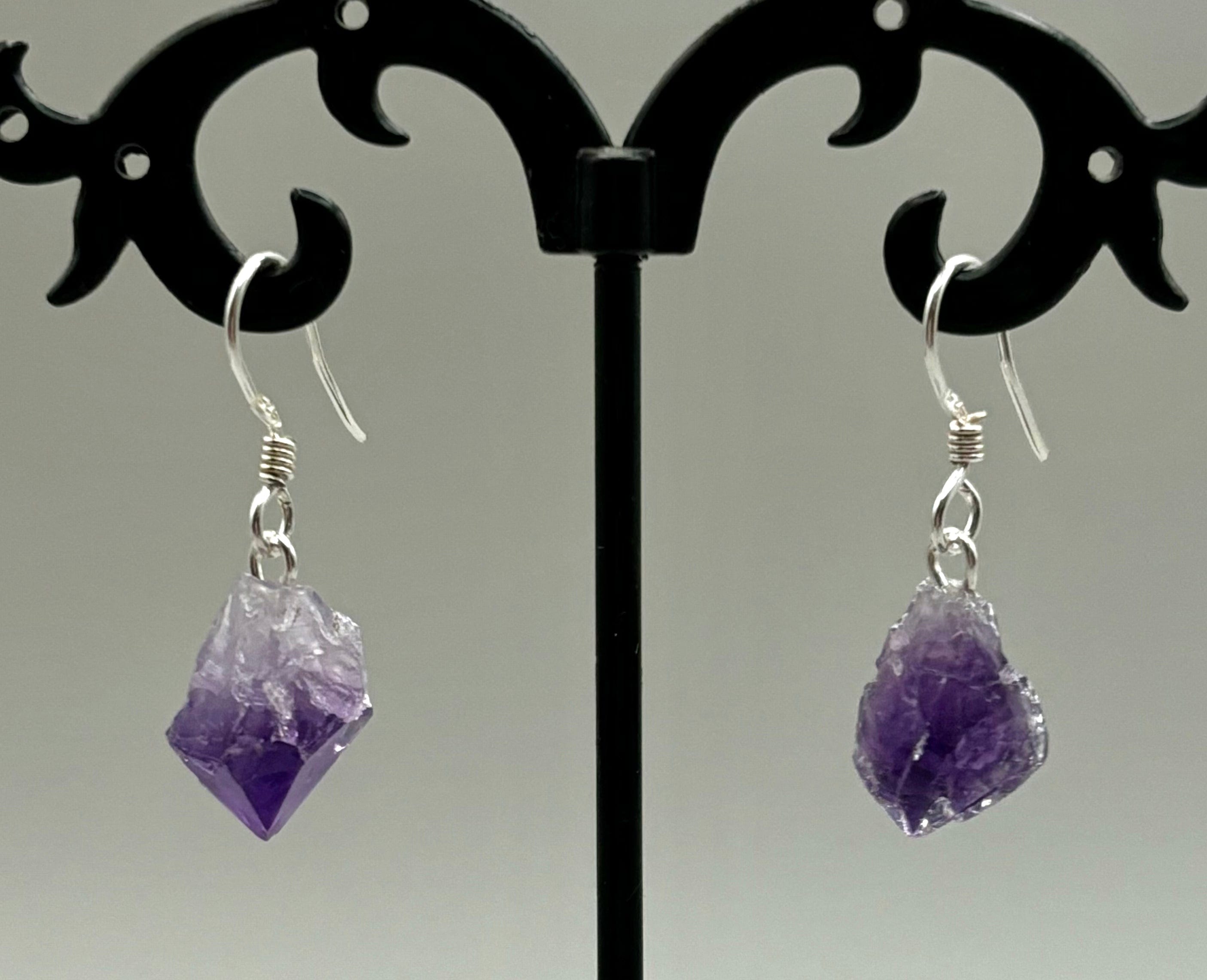 Natural Amethyst Stud Earrings 925 Sterling Silver for Women - Elegant Purple Gemstone Jewelry Gift for Birthday, Anniversary & Everyday Wear