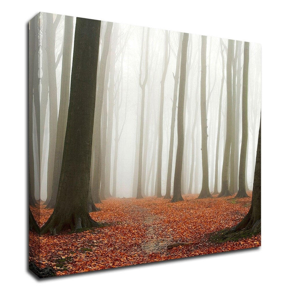 Autumn Forest Floor Canvas Wall Art - Premium Printed Landscape Painting - Ready to Hang - Perfect for Living Room, Bedroom & Office Decor