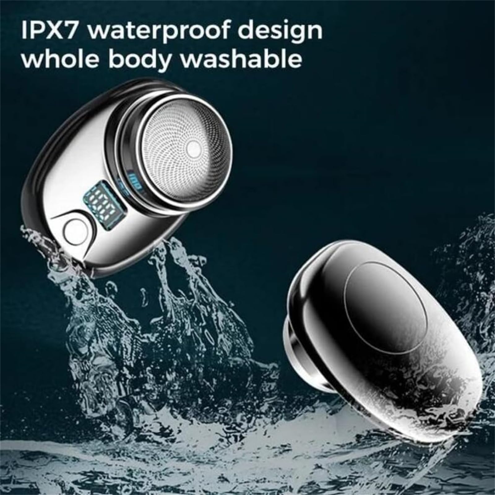 Pyrinov Electric Razor - Mini Portable Shaver with Magnetic Dual Blades, Waterproof & Travel-Friendly for Men - Perfect for Home, Office & On-the-Go Grooming
