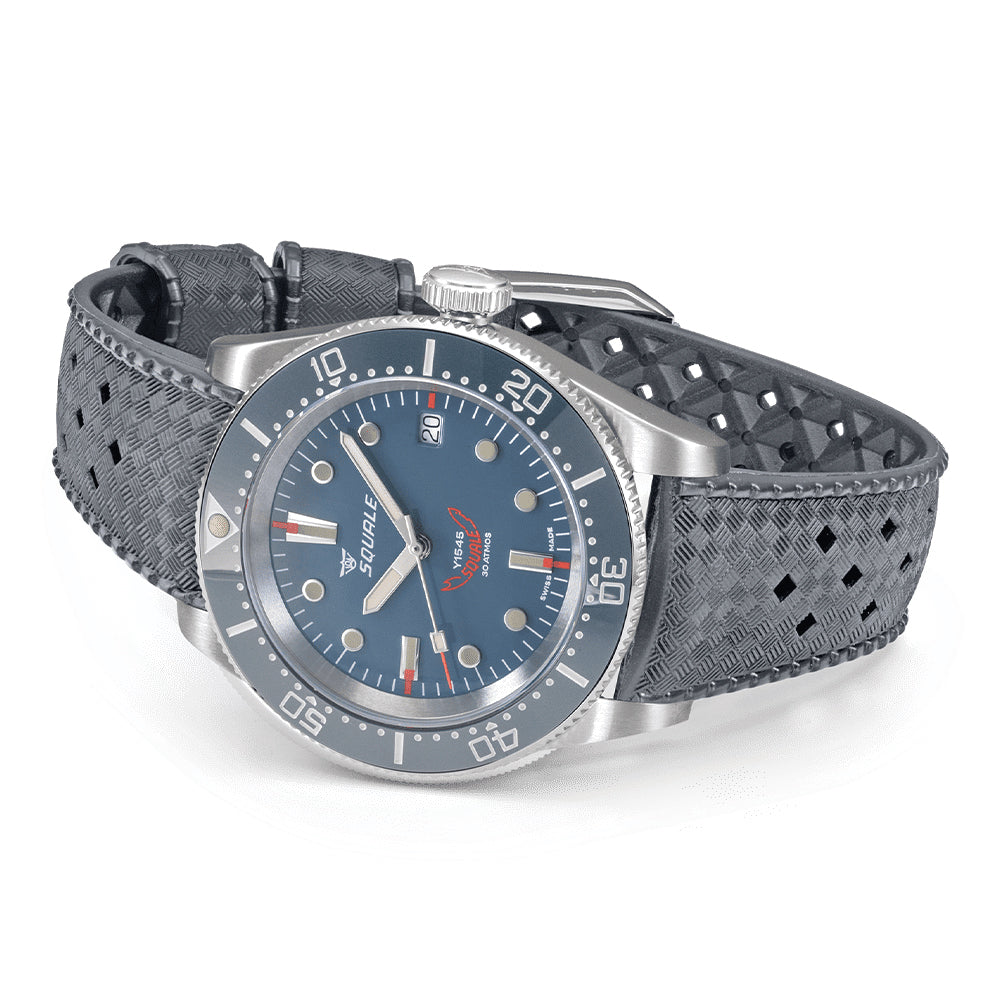 1545 Steel 40mm Grey Watch with Rubber Strap - Durable Timepiece for Men, Water Resistant for Swimming & Outdoor Activities