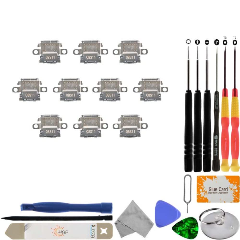 10-Pack Nintendo Switch Console Charge Port Replacement with Tool Kit - Perfect for DIY Repairs & Accessories Upgrades