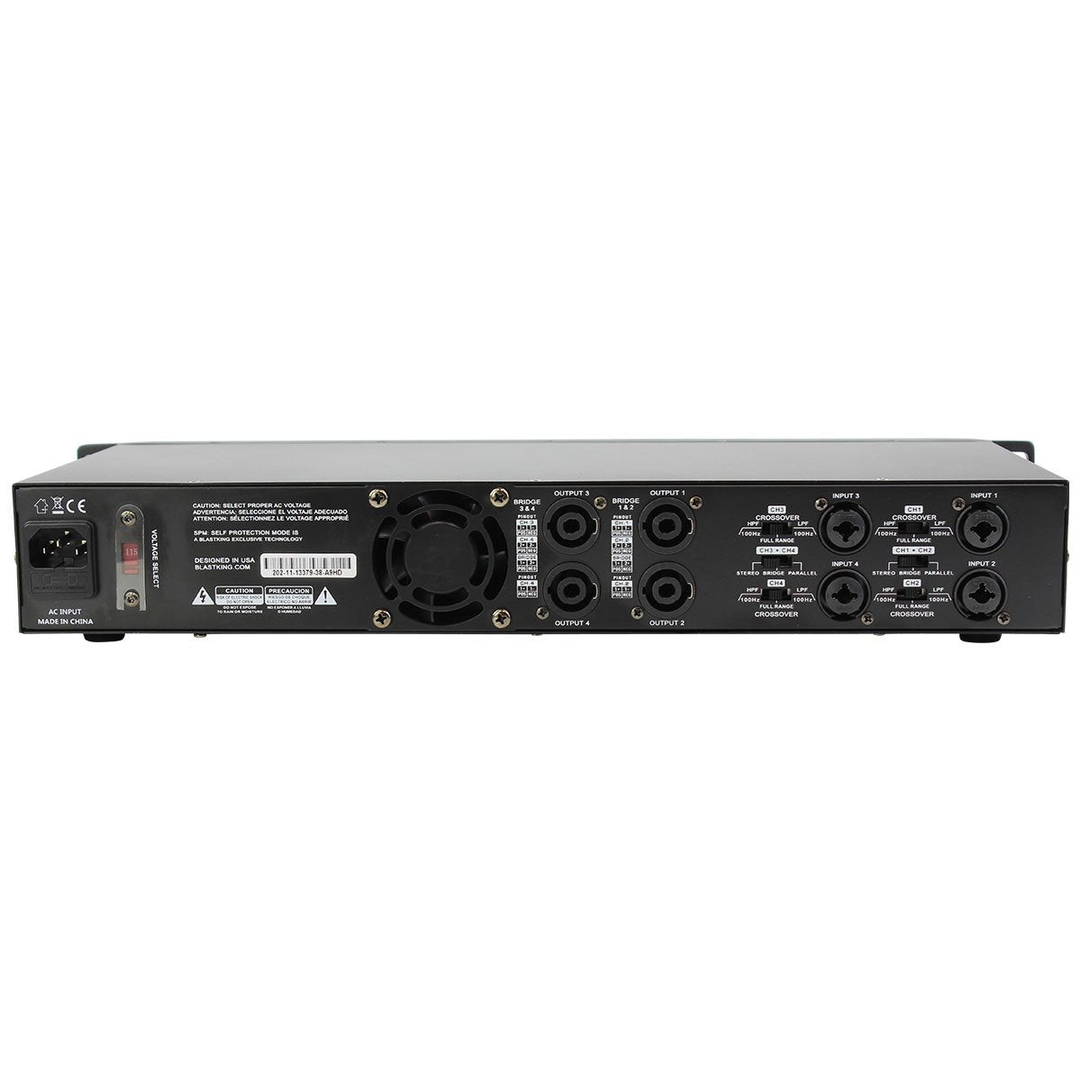 Blastking D600.4 2400 Watt 4 Channel Class D Car Amplifier - High Power Audio System for Cars, Trucks & SUVs | Perfect for Bass Boost & Clear Sound Enhancement