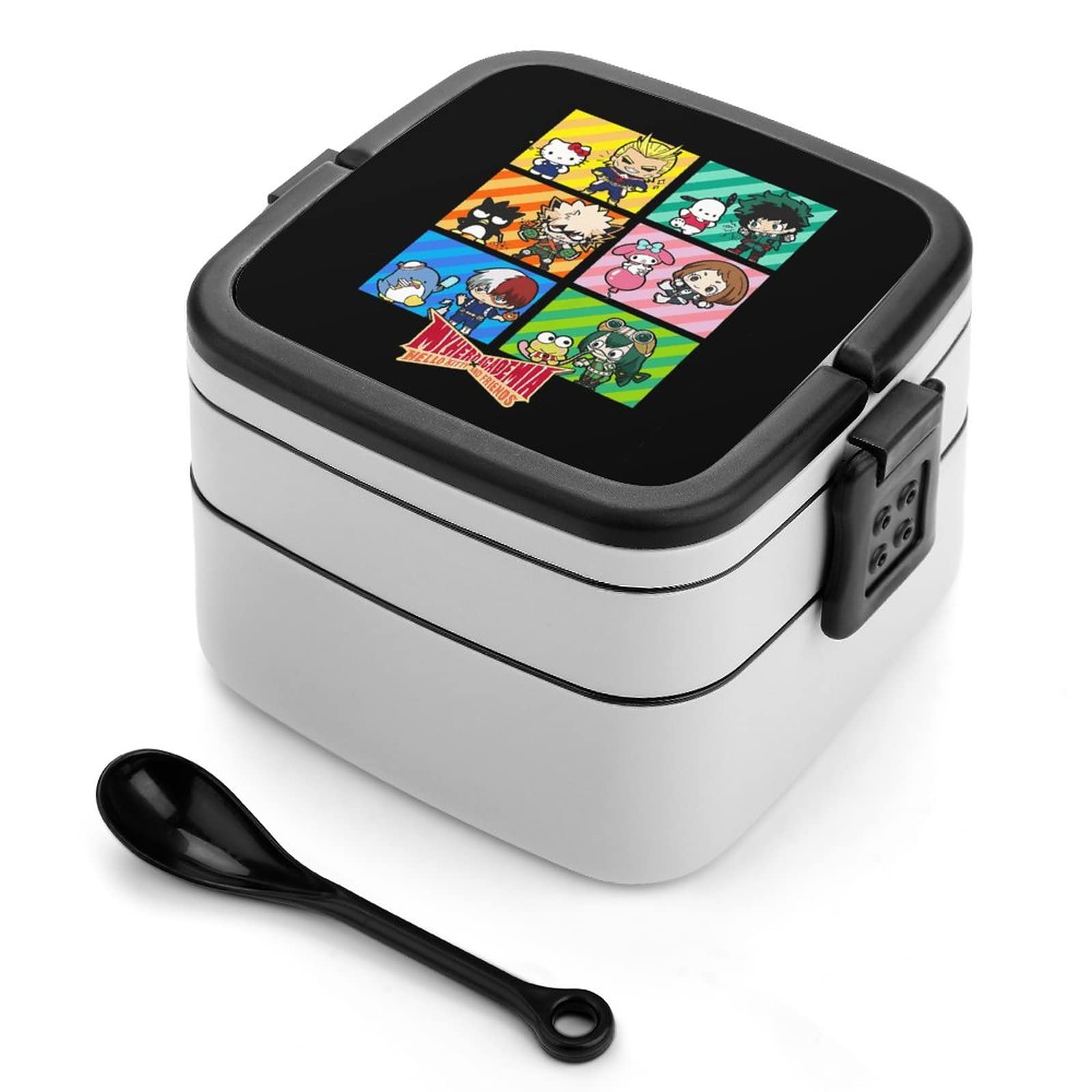 Anime Double-Layer Bento Box - Reusable Lunch Box for Adults & Kids | Perfect for Office, School, Picnic, Hiking & Camping | Eco-Friendly Food Container