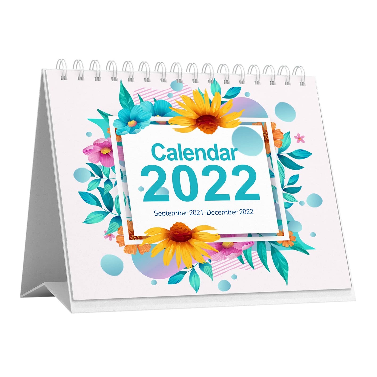 2021-2022 15-Month Desk Calendar with Wall Mount - September to December Office Planner | Perfect for Home, Office & School Organization & Productivity