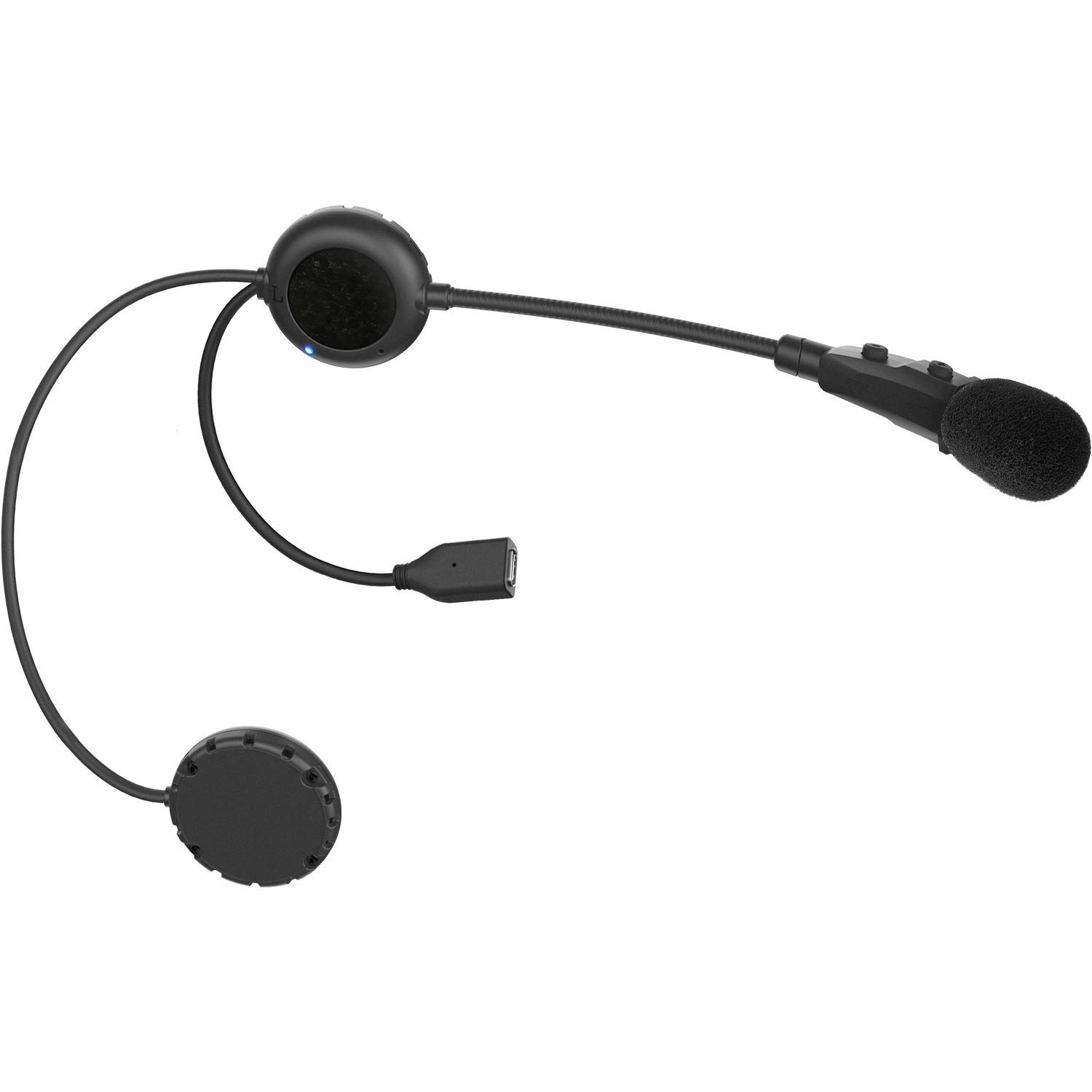 Sena 3S Plus Boom Motorcycle Bluetooth Headset - Wireless Communication System for Riders, Black (Ideal for Motorcycle Tours, Group Riding & Hands-Free Calls)