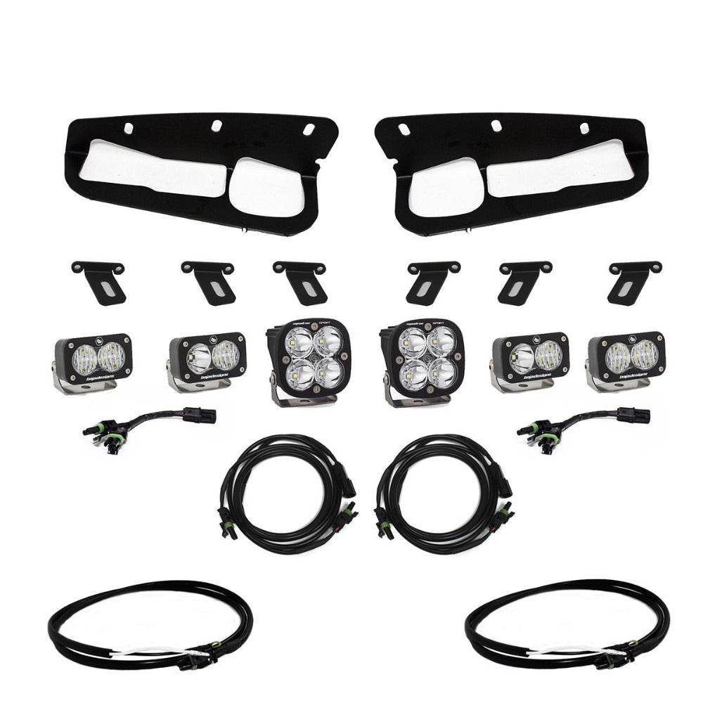 2021-2024 Ford Bronco Squadron Sport Baja Designs Fog Light Pocket Kit - Off-Road LED Lighting Upgrade for Adventure & Night Driving