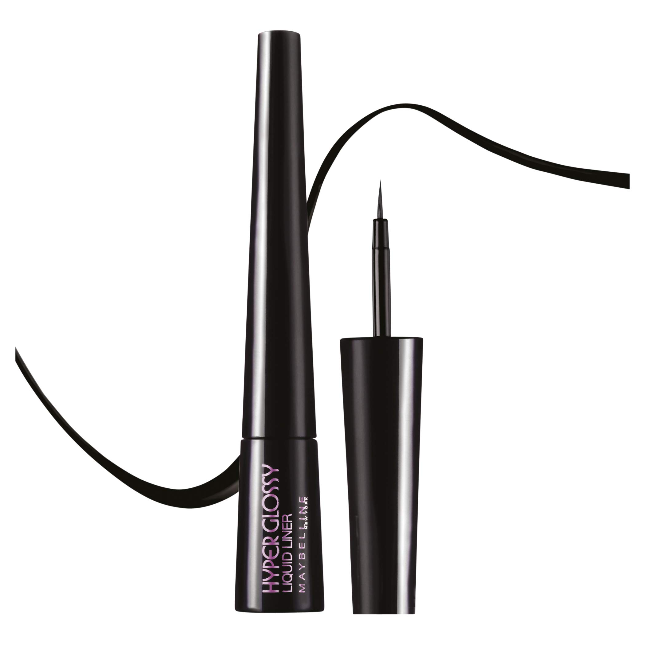 Maybelline New York Hyper Glossy Liquid Eyeliner - Smudge Proof & Waterproof Black Eyeliner (3g) - Perfect for Daytime Wear, Night Out Makeup & Long-Lasting Eye Looks