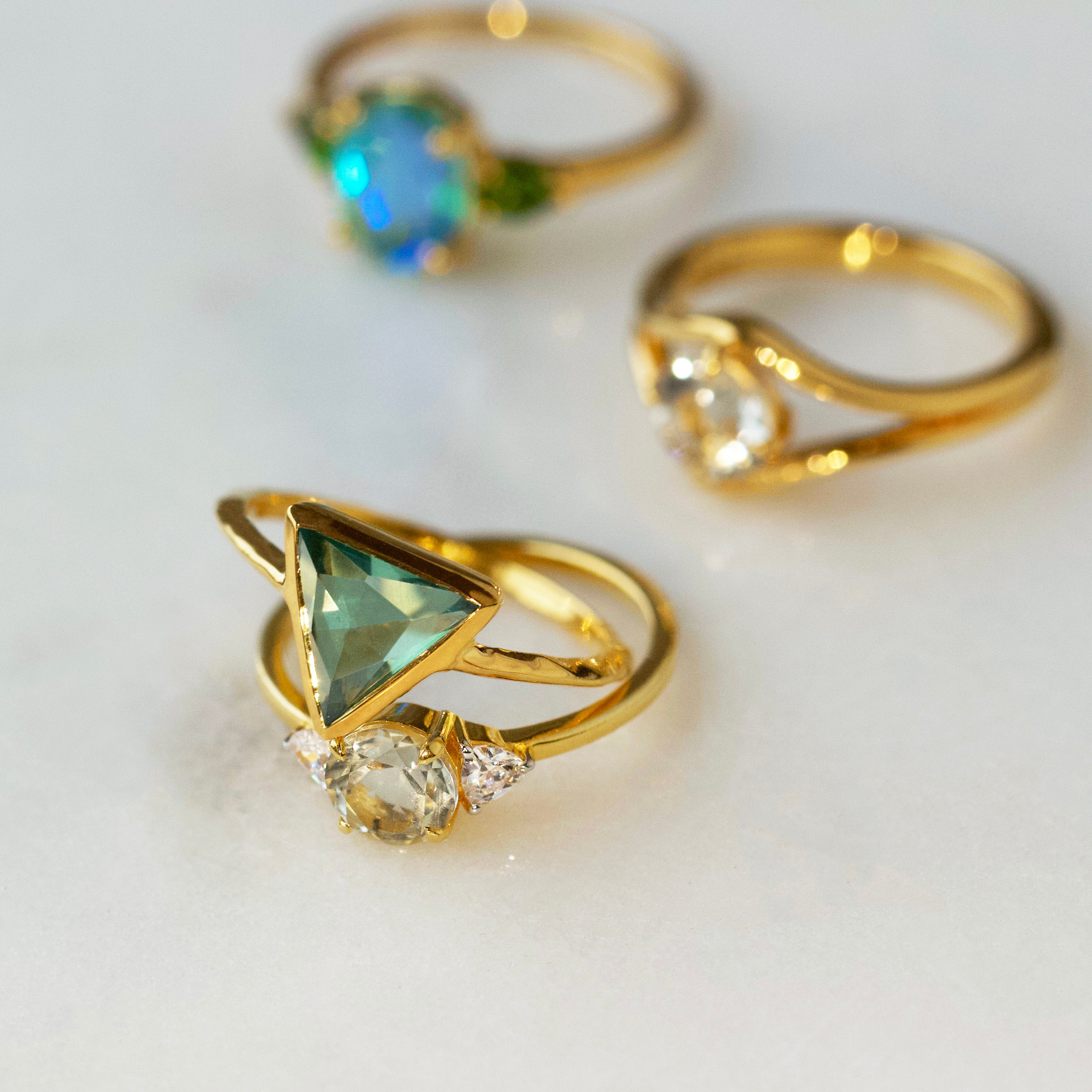 Farrah Fern Green Topaz Ring – Elegant Sterling Silver Jewelry for Women | Perfect for Weddings, Parties & Everyday Wear