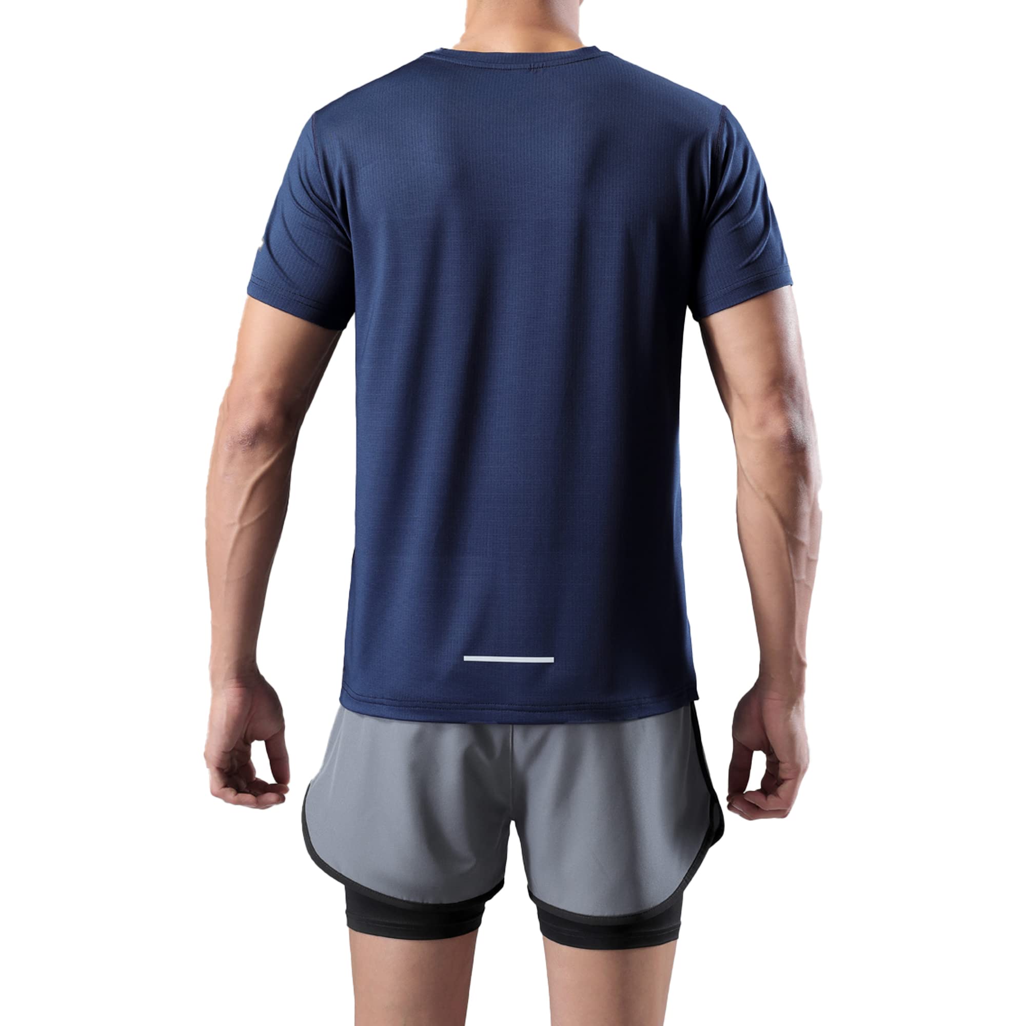 Men's Summer Slim Fit Moisture Wicking Active Athletic Short Sleeve Crew T-Shirt - Breathable Quick Dry Workout Tee for Running, Gym & Outdoor Sports