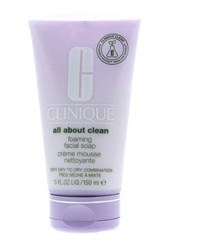 CLINIQUE Foaming Sonic Facial Soap 150ml - Deep Cleansing & Exfoliating Face Wash for All Skin Types | Gentle Daily Cleanser for Sensitive Skin | Perfect for Travel & Skincare Routine