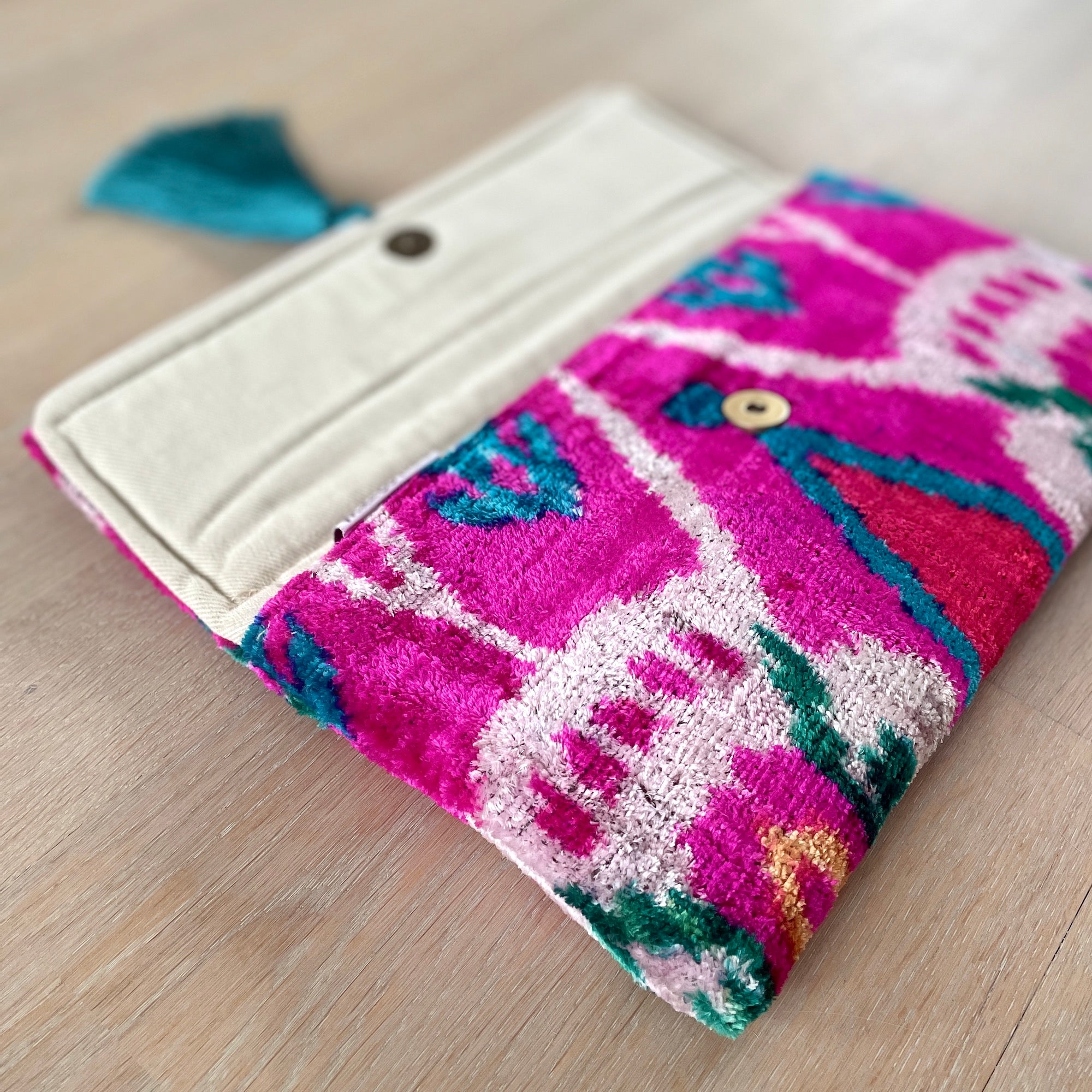 Stylish Ikat Print Clutch Bag - Amalfi Collection - Perfect for Evening Parties, Weddings & Special Occasions