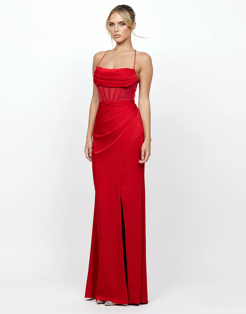 Elegant Strapless Corset Gown for Women - Formal Evening Dress for Prom, Wedding & Special Occasions