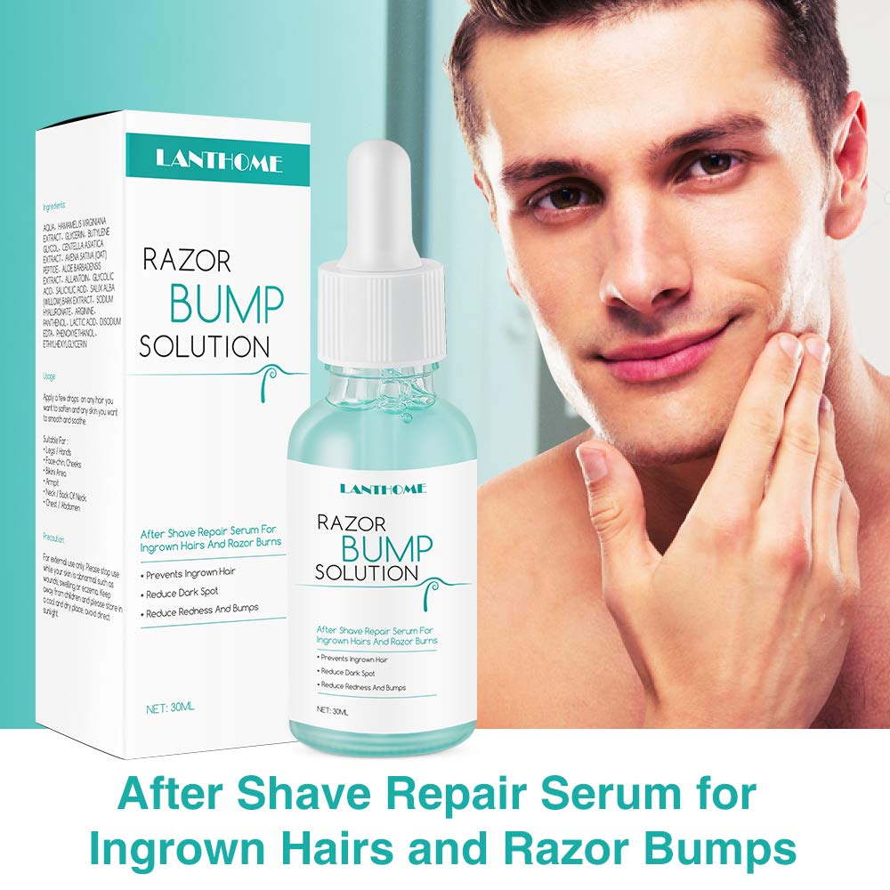 Best Razor Bump Solution & After Shave Repair Serum for Ingrown Hairs & Razor Burns - 30ml | Soothes Skin & Prevents Irritation | Perfect for Men's Post-Shave Care & Sensitive Skin