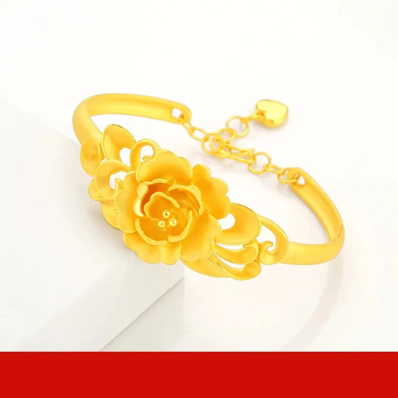 24K Pure Gold Bracelet 999 Solid Gold Bangle - Elegant Butterfly Design, Classic & Trendy Jewelry for Women | Perfect Gift for Anniversary, Birthday & Special Occasions