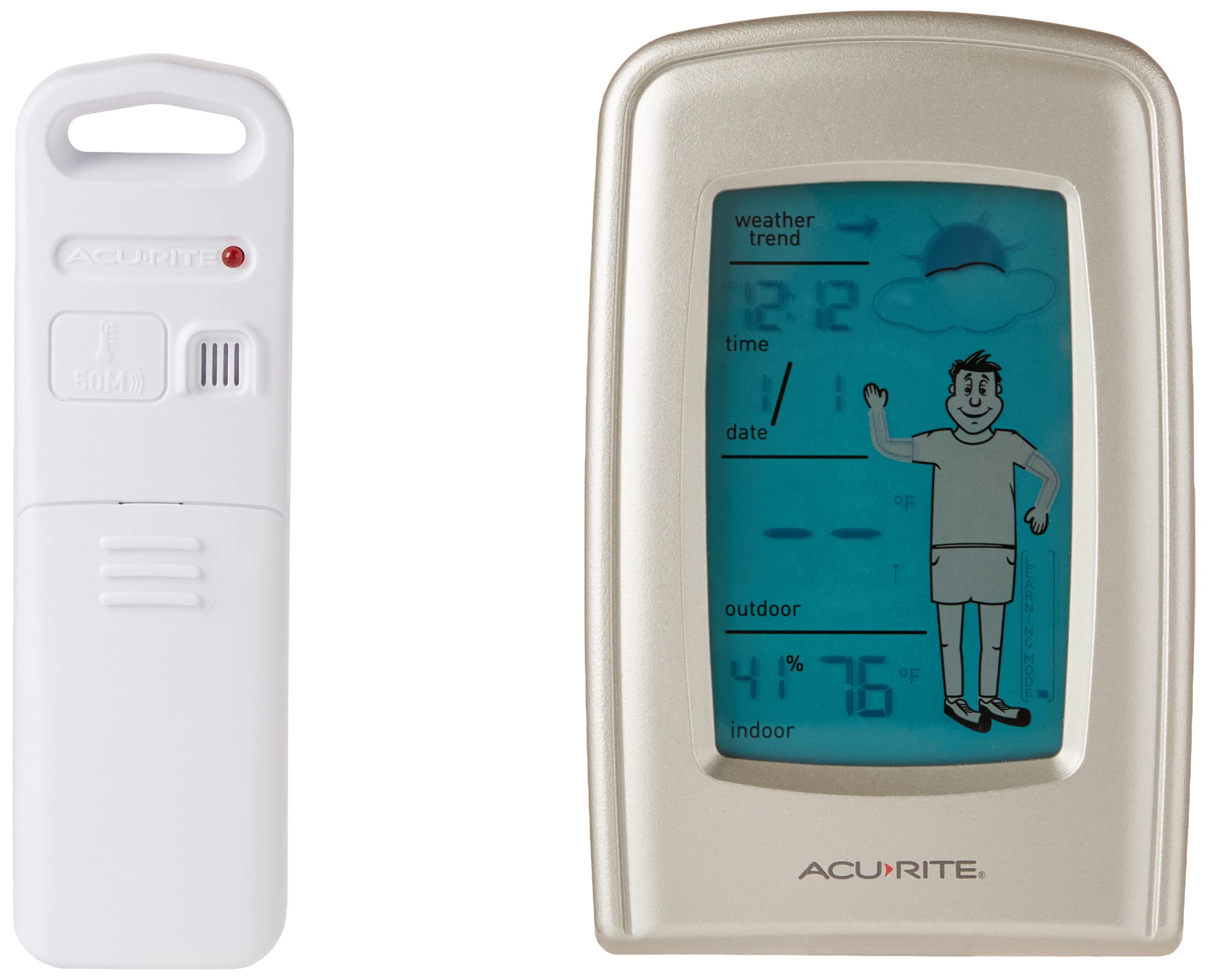 AcuRite 00827 Wireless Weather Forecaster with What-to-Wear Technology - White | Indoor/Outdoor Temperature & Humidity Monitor | Perfect for Home, Office, Travel & Outdoor Activities