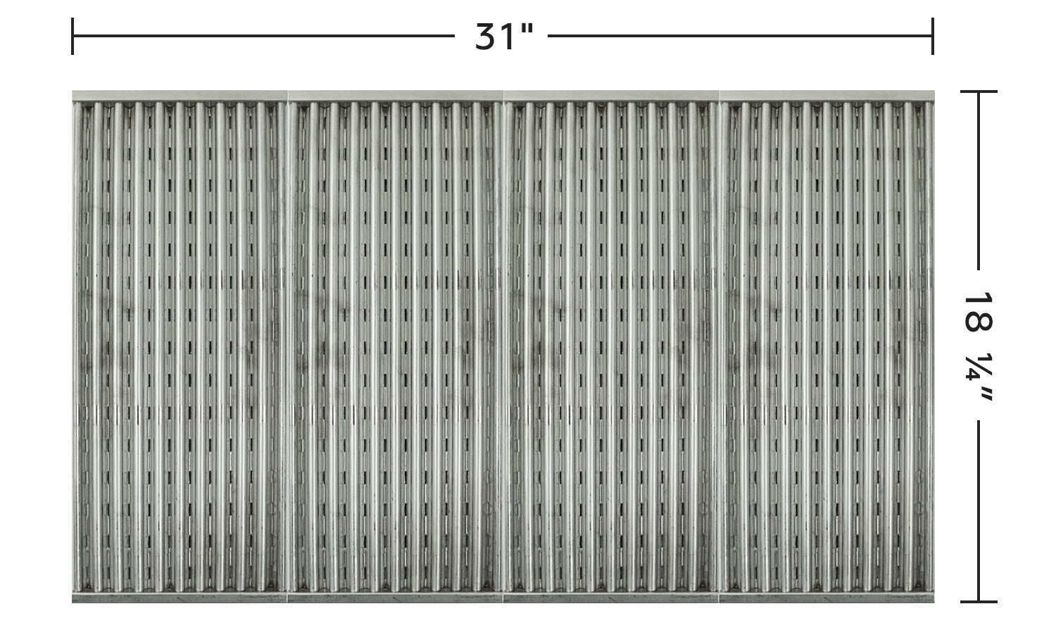 Stamped Stainless Steel Cooking Grid Replacement for Charbroil Gas Grill - Heavy Duty Grill Grates Set of 4 - Perfect for Backyard BBQs, Camping & Outdoor Cooking