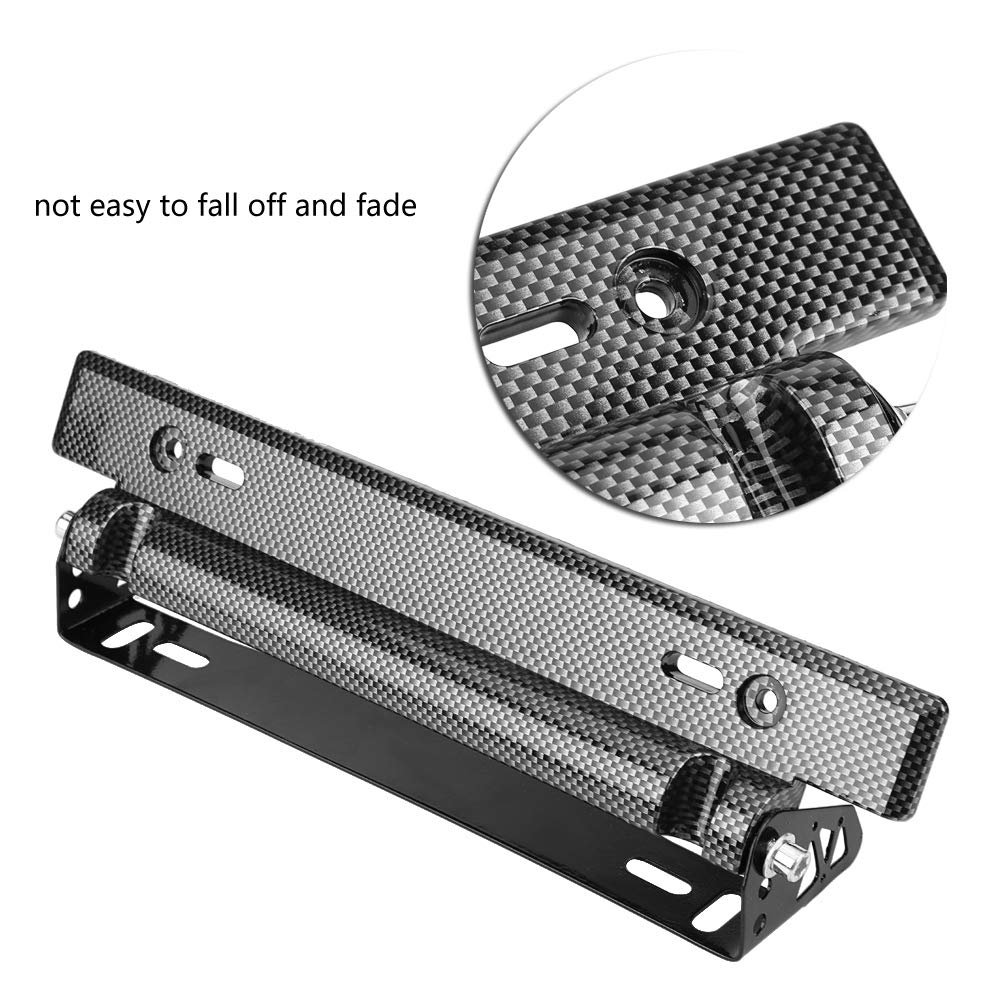 Universal Adjustable Weatherproof Car License Plate Bracket Holder - Durable License Plate Frame for All Vehicles - Perfect for Trucks, SUVs, and Sedans in All Weather Conditions