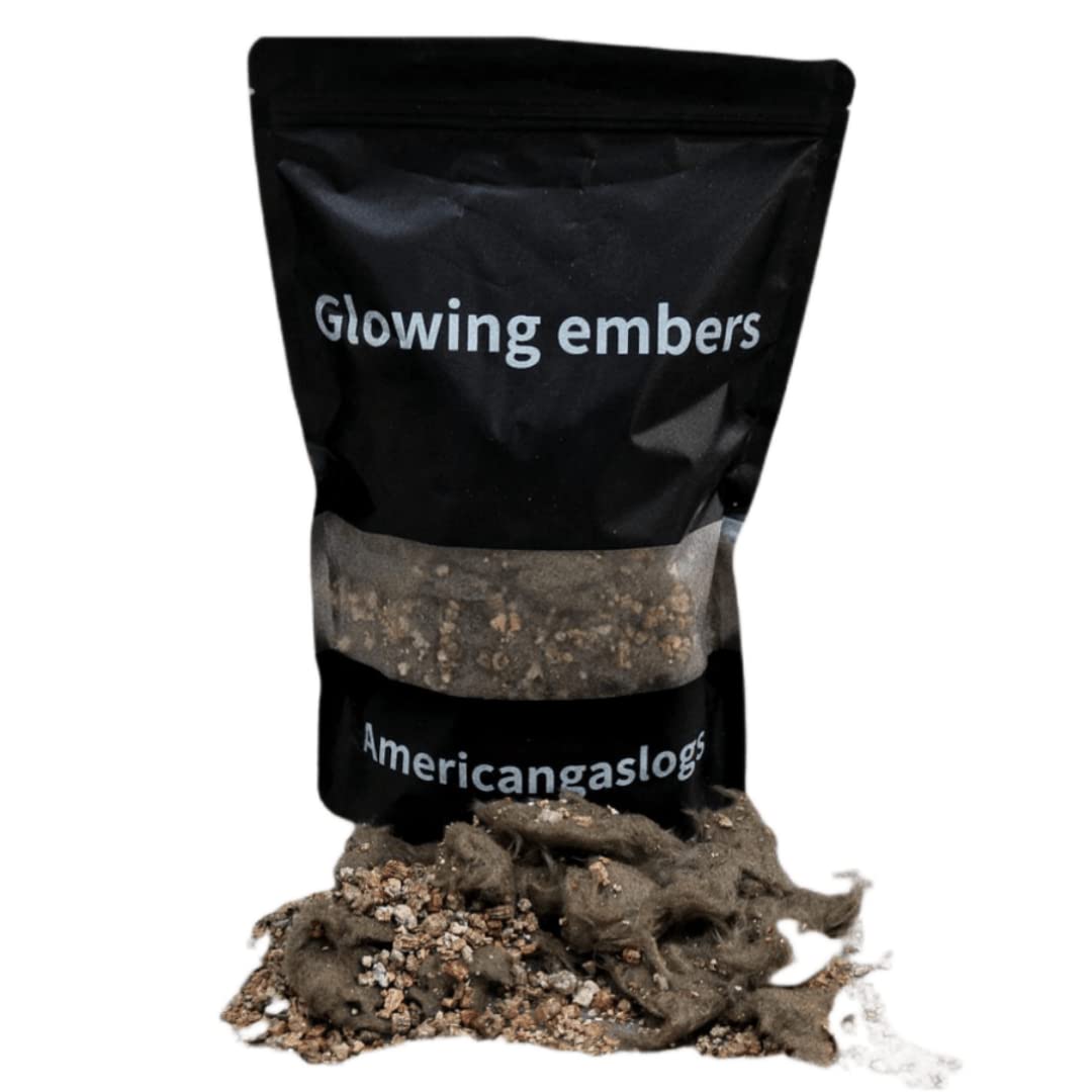 High Temp Glowing Embers 7oz Bag for Gas Fireplace - Realistic Flame Effect