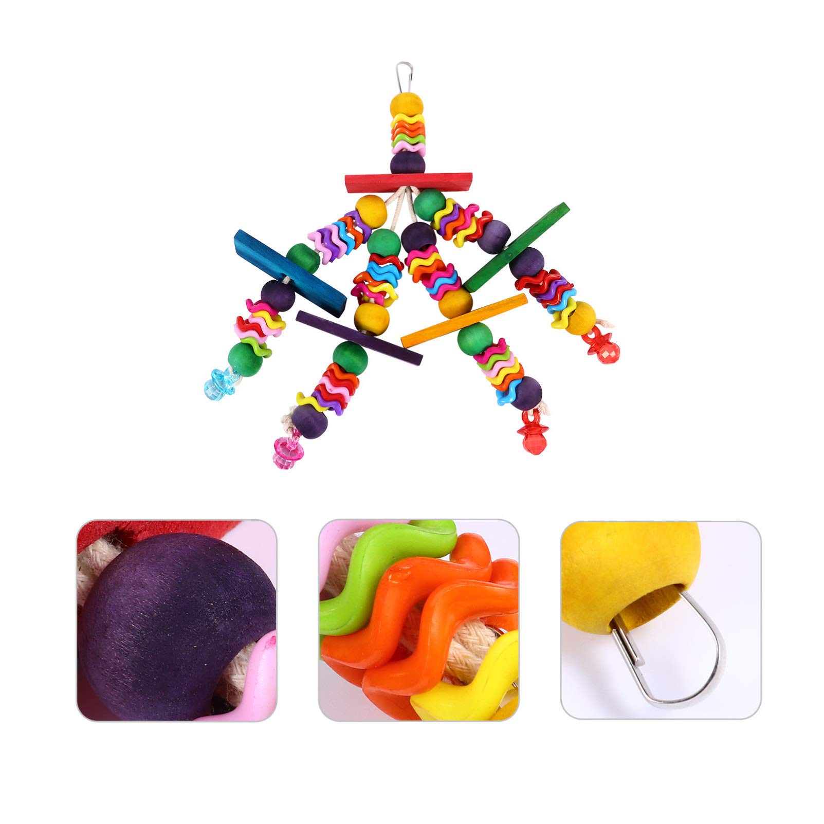 Balacoo Parrot Chew Toys - Hanging Bird Chewing & Teeth Grinding Toy for Parrots - Durable Pet Plaything for Biting & Mental Stimulation - Perfect for Cage Enrichment & Playtime Activities