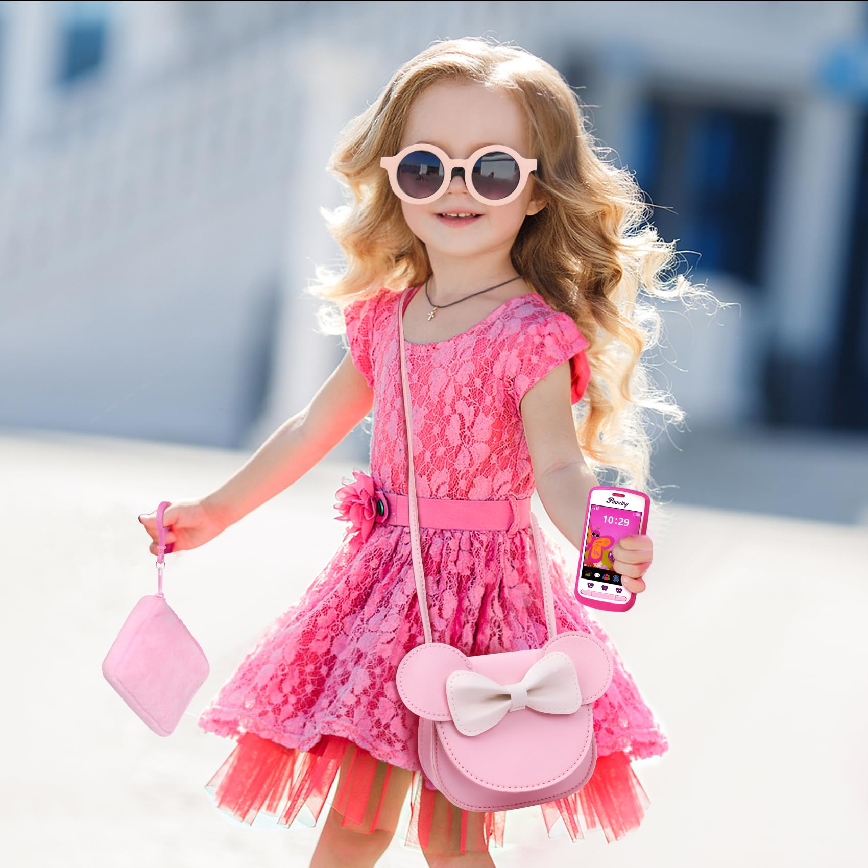 Girls Pretend Play Purse with Makeup Toys - Gift for 3-8 Year Olds | Birthday & Christmas Present for Toddlers