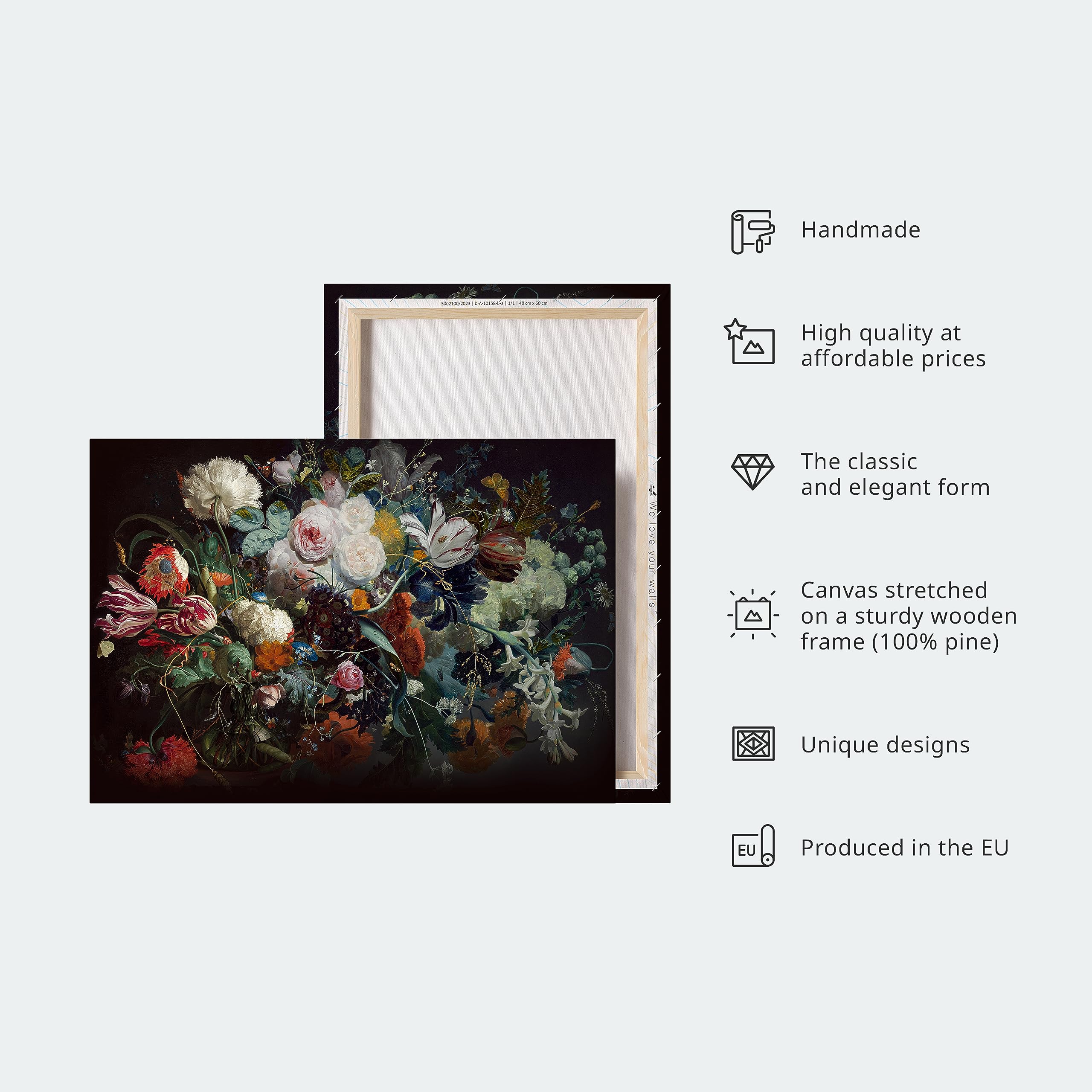 Artgeist 53x18 in Framed Canvas Wall Art Print - Stretched Wooden Picture Painting for Home Decor, Living Room, Bedroom & Office (Style: m-C-0272-b-a)