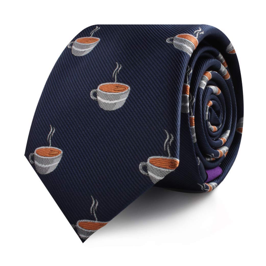 Coffee Lover Gift Set for Men - Barista Socks & Cappuccino Latte Tie Combo | Caffeine Themed Accessories | Perfect for Coffee Enthusiasts & Baristas | Great for Office Wear, Gifts & Coffee Shop Visits