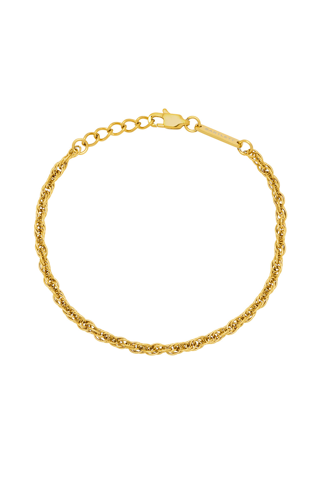 Stylish Men's Rope Chain Bracelet - 14K Gold Plated Stainless Steel Jewelry for Gifts & Everyday Wear - Perfect for Casual Outfits, Date Nights & Special Occasions