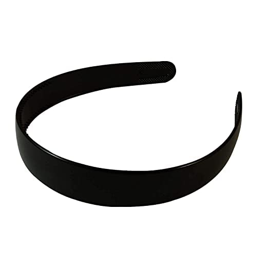 SUNBIRD 6-Pack Non-Slip Plastic Headbands with Teeth for Women & Girls - Hard Plastic Hairbands for DIY Crafts, Styling, and Hair Accessories (Black) - Perfect for Salon Use, Home Styling, and Fashion Accessories