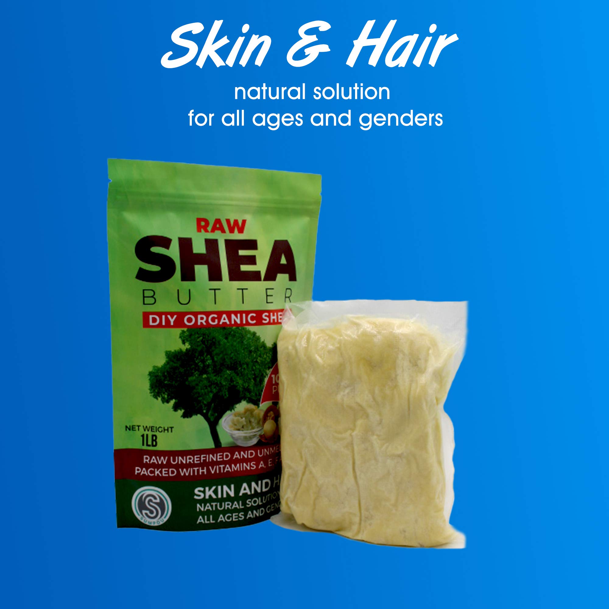 Organic Shea Butter 16 oz - 100% Pure Unrefined Natural DIY Handmade Moisturizer for Hair, Skin & Body | Fragrance-Free | Perfect for Dry Skin Care, Homemade Cosmetics & Natural Beauty Treatments