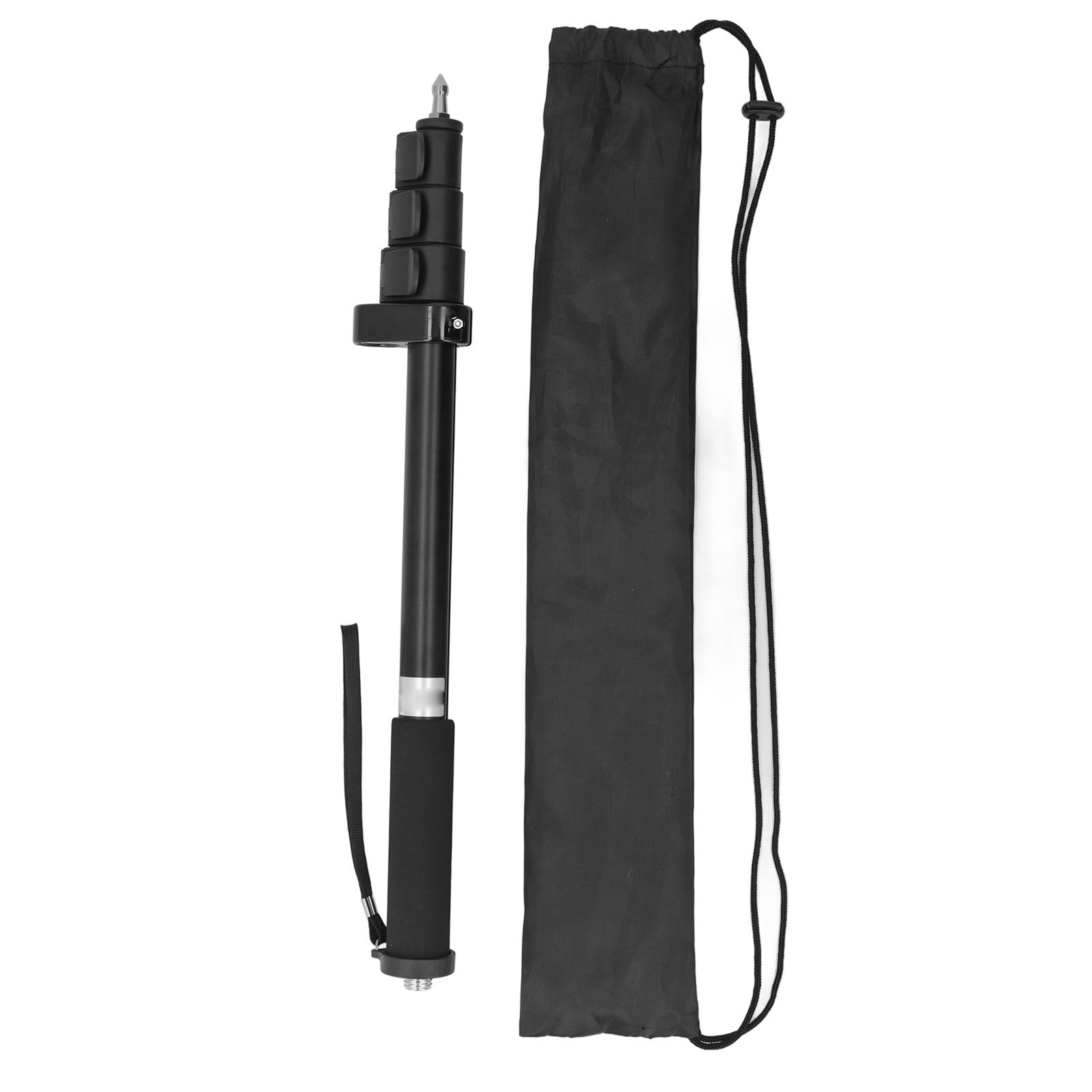 Professional Aluminum Alloy Telescopic Monopod - Accurate, Durable & Stable GPS Pole with Bubble Level | Perfect for Surveying, Construction Alignment & Outdoor Navigation