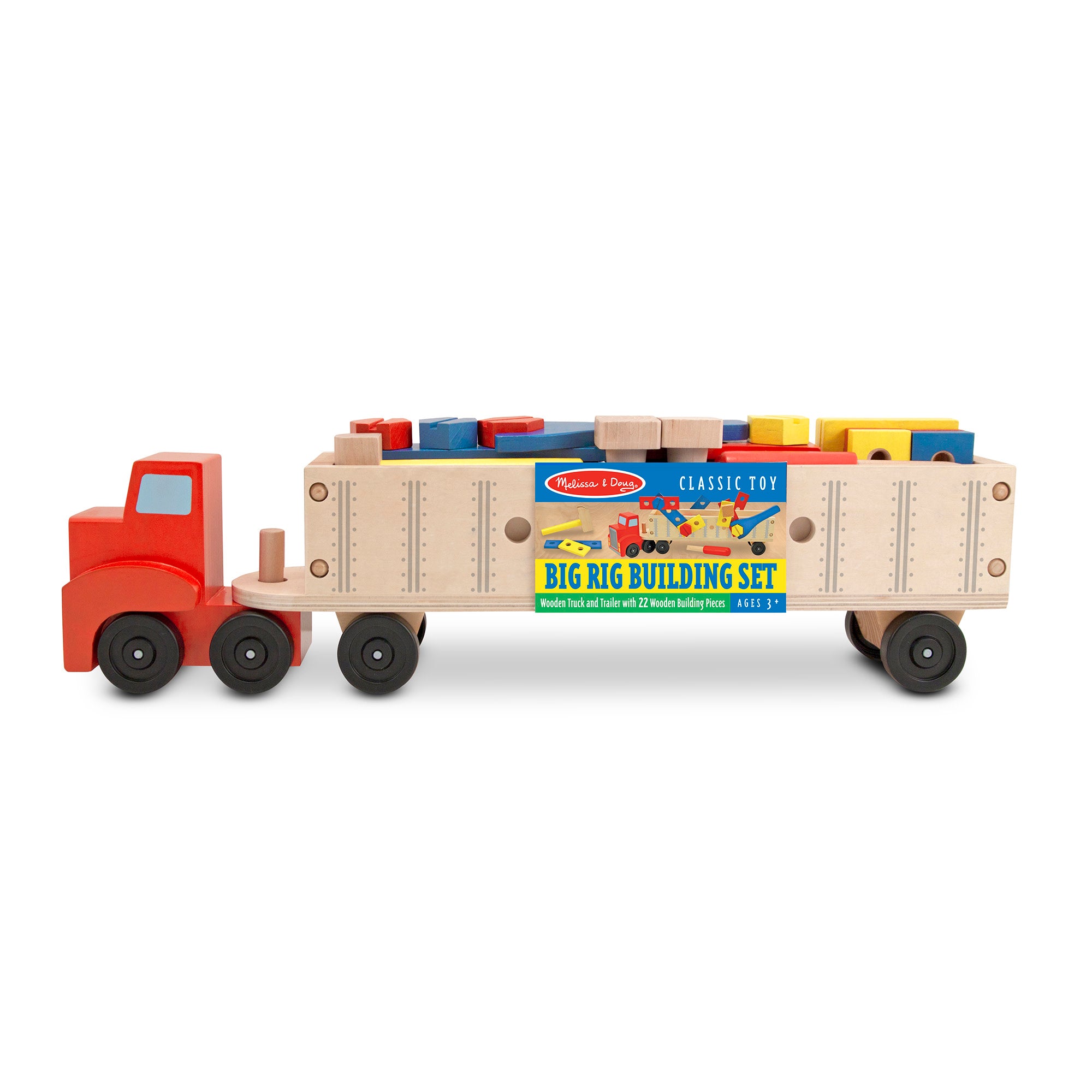 Premium Wooden Big Rig Truck Building Set for Kids - STEM Educational Construction Toy for Boys & Girls - Perfect for Creative Play & Learning at Home or School