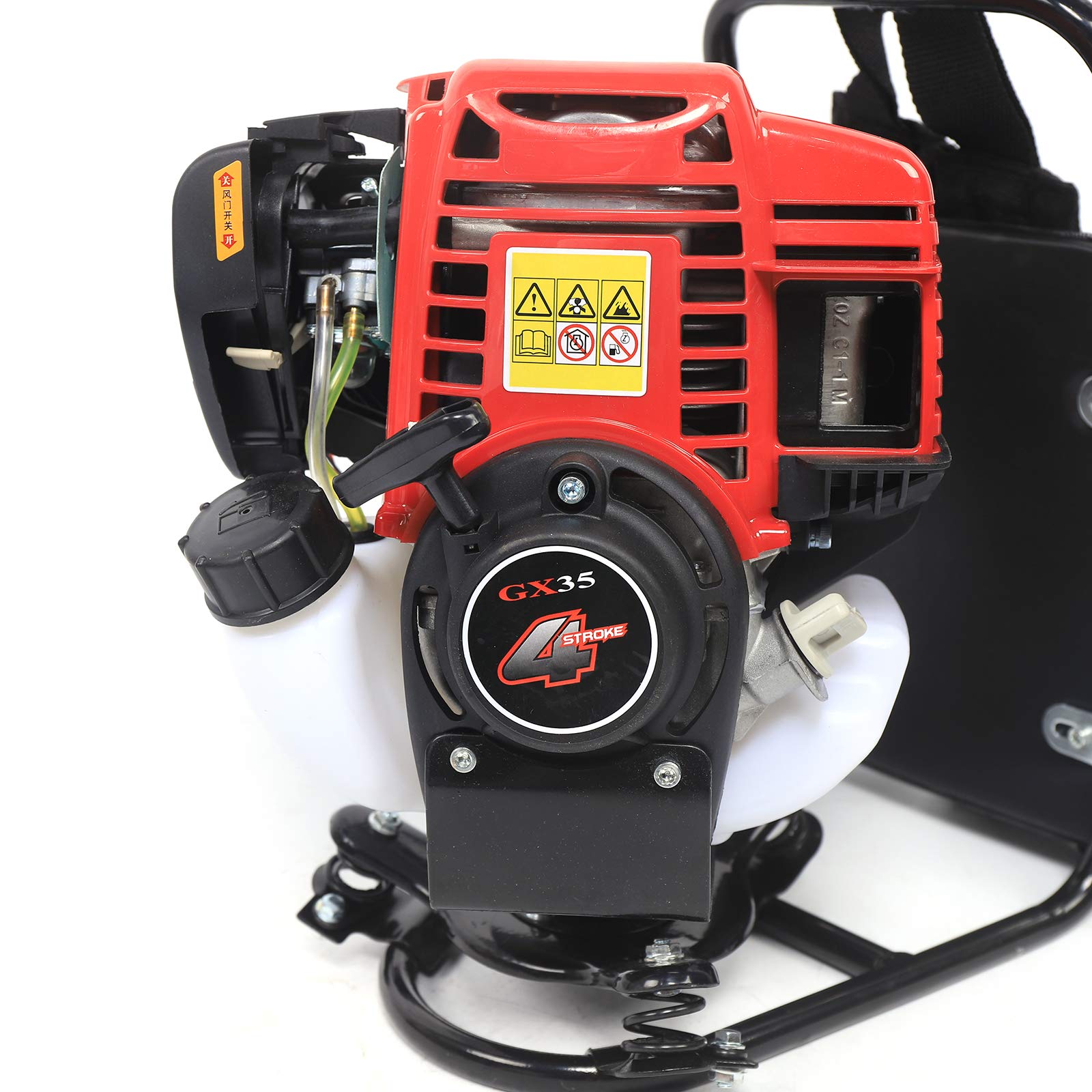 **38.7CC 4-Stroke Gas Powered Backpack Concrete Vibrator - GX35 1.4HP 3500RPM Portable Cordless Vibrating Tool for Construction, Road Repair & DIY Projects**