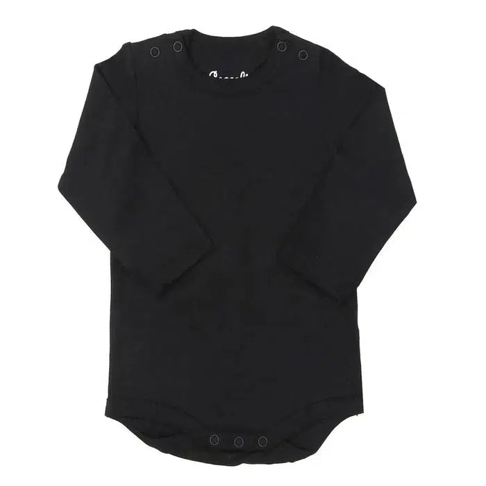 Coccoli Modal Long Sleeve Bodysuit for Women - Soft Stretchy Black Bodysuit Top - Perfect for Layering, Workwear & Everyday Comfort