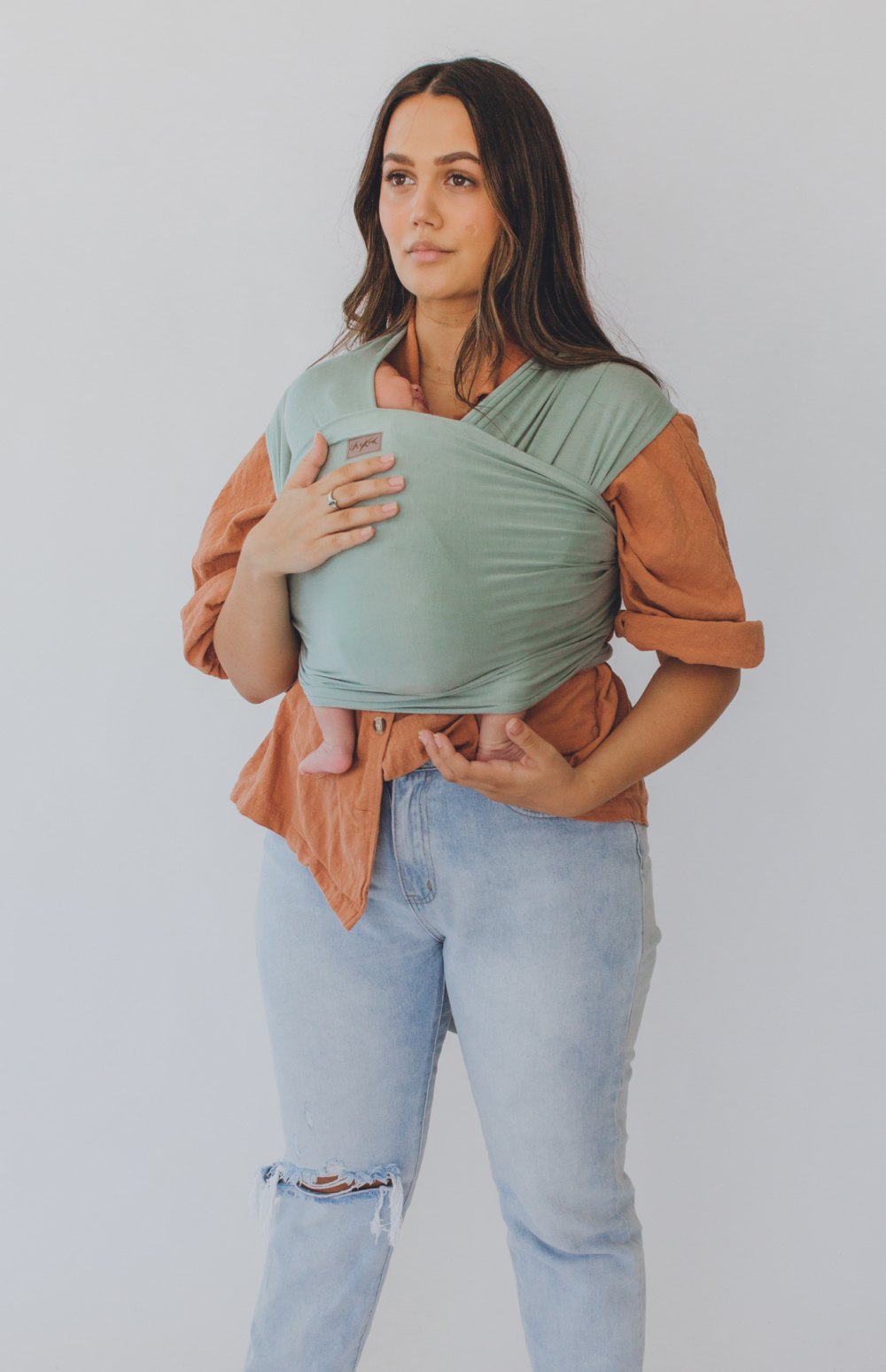 Chekoh Baby Wrap Carrier - Soft & Breathable Teal Sling for Newborns to Toddlers - Perfect for Hands-Free Babywearing at Home, Outdoors & Travel