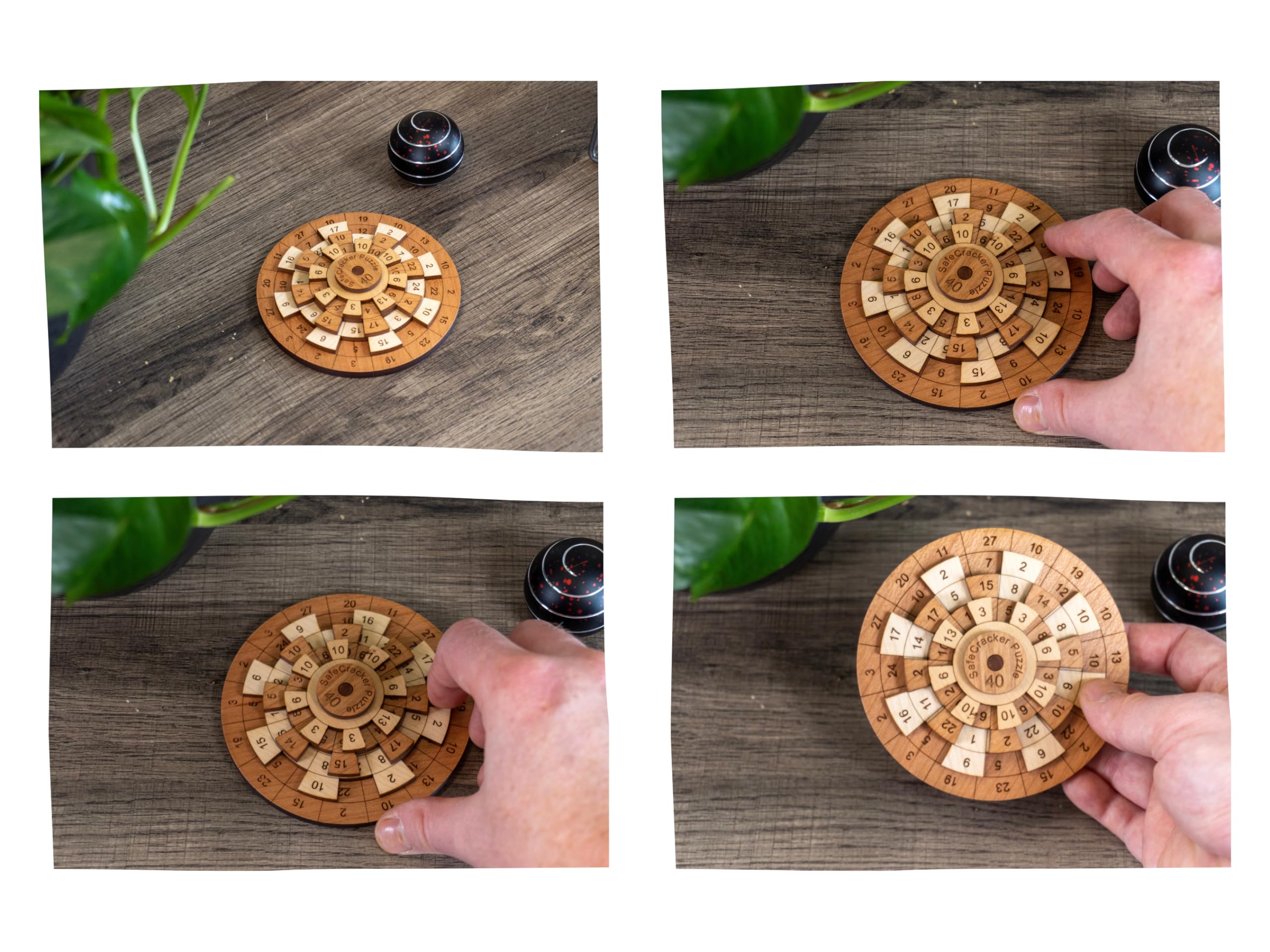 Creative Crafthouse Safecracker 40 - Laser Engraved Wooden Math Puzzle Game for Teens & Adults - Brain Teaser Gift - Handmade in USA - Perfect for Classroom, Family Game Night & STEM Learning