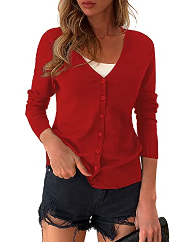 01-l-v Neck-red