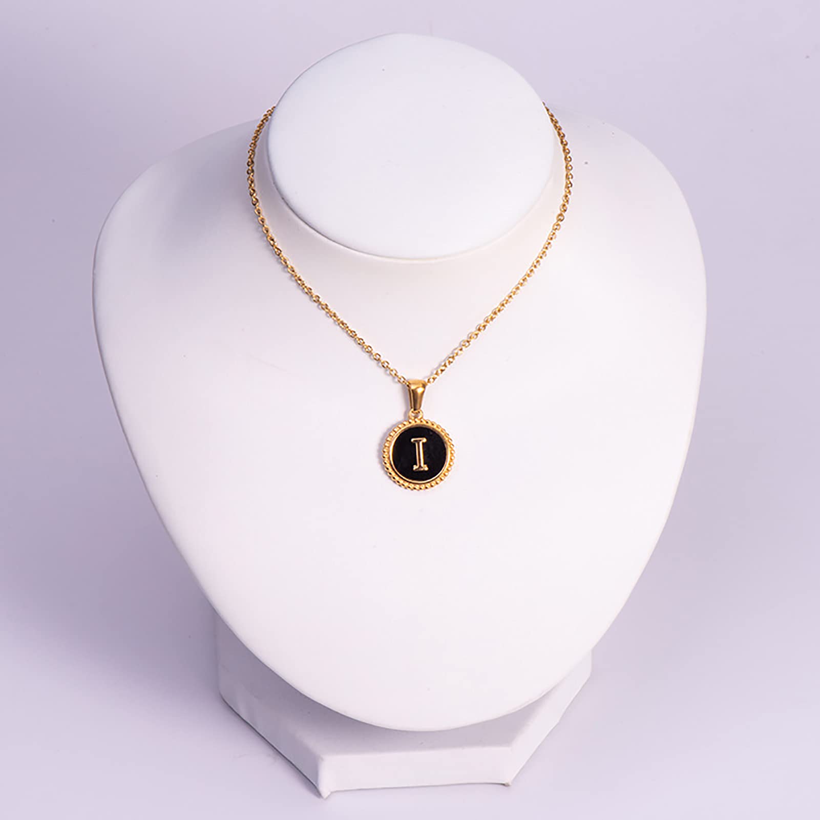 JAJAFOOK A-Z Letter Necklace for Women - Stainless Steel Pendant with Pearl Shell for Gifts | Birthday, Anniversary, Valentine's Day