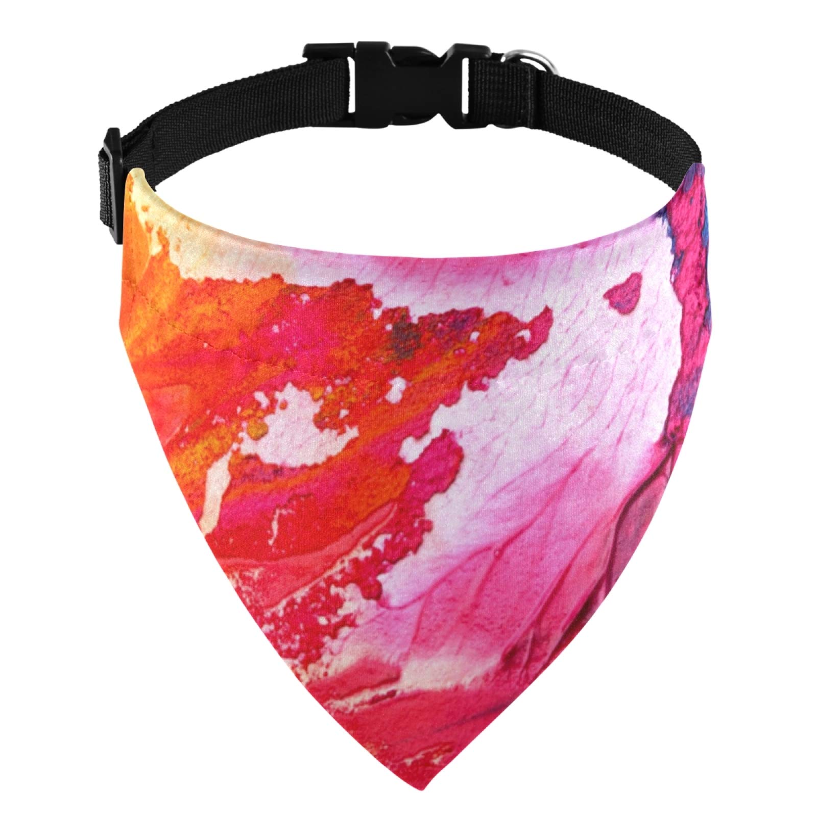 Colorful Tie-Dye Adjustable Dog Bandana with Buckle - Washable Triangle Scarf Collar for Small, Medium & Large Dogs - Perfect for Walks, Parties & Pet Photos