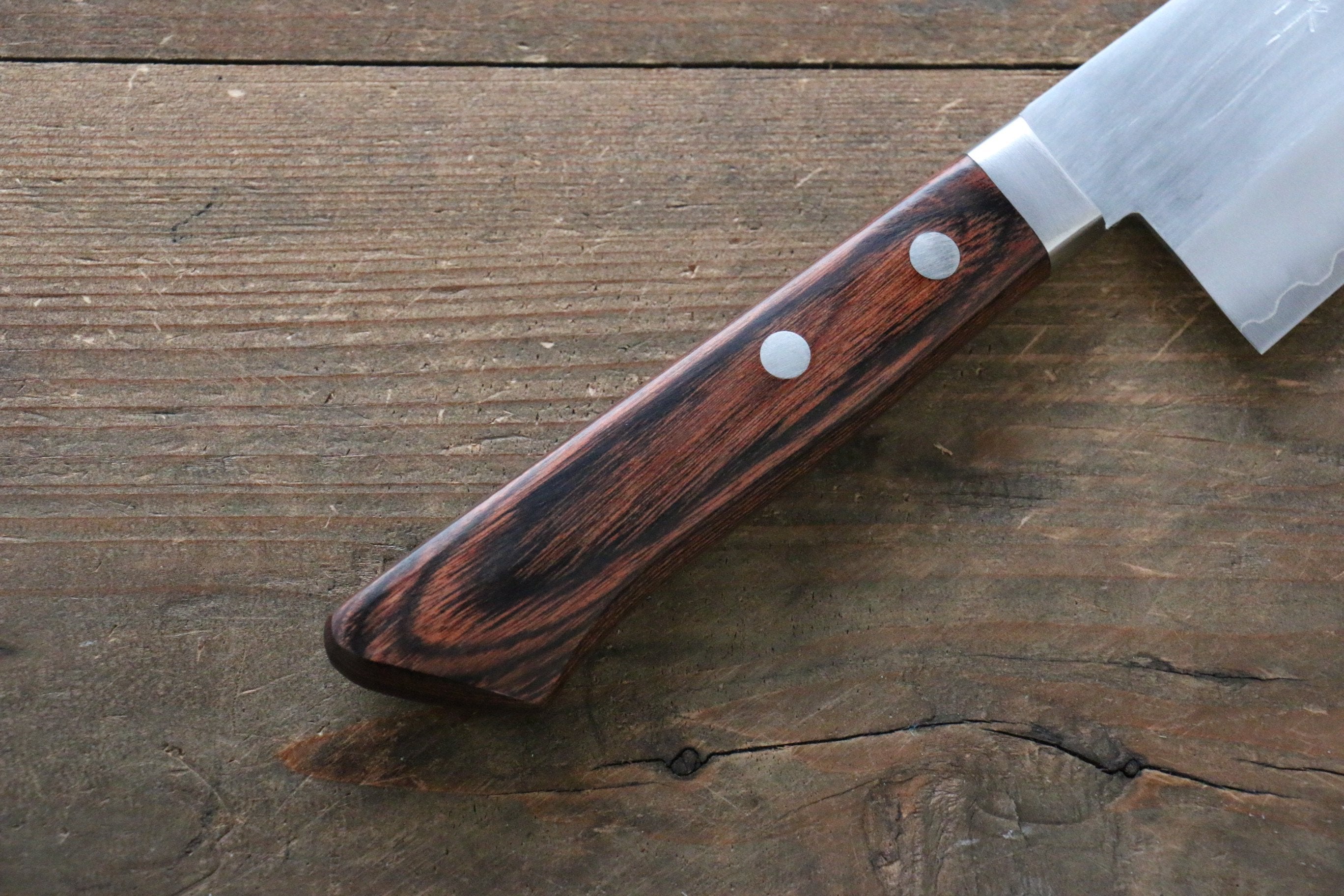 Premium Kunihira VG1 Santoku Knife 170mm - Japanese Migaki Finished Blade with Mahogany Handle - Perfect for Sushi, Vegetables & Meat Cutting - Professional Chef & Home Kitchen Essential