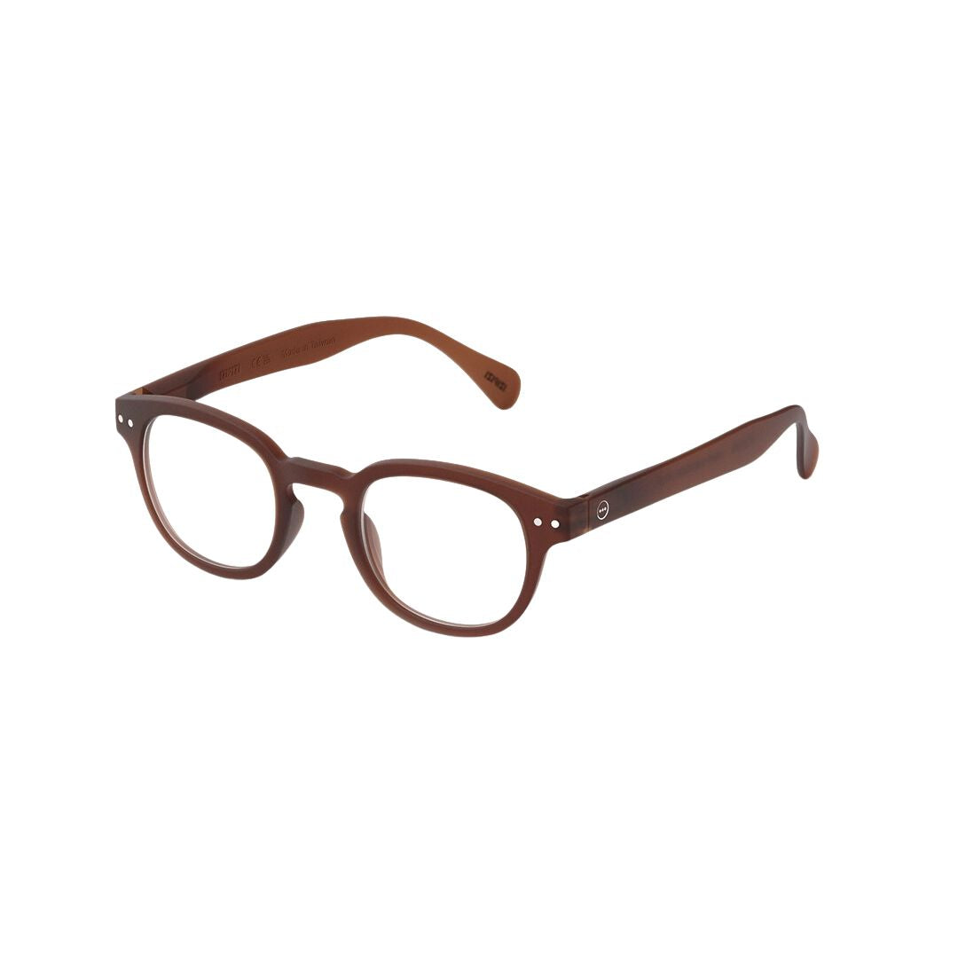 #C Reading Glasses (Mahogany) - Blue Light Blocking & Anti-Reflective Lenses - Lightweight Comfort for Reading, Computer Work & Crafts (1.0X-3.5X Magnification)