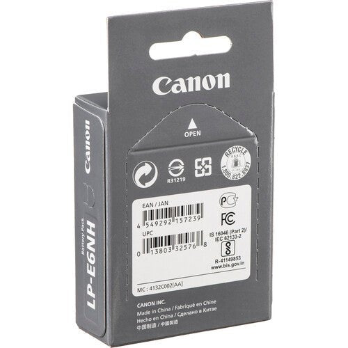 Canon LP-E6NH Lithium-Ion Battery Pack for EOS 5D Mark IV, 7D Mark II, 90D, 80D, 70D - High Capacity Replacement Battery for DSLR Cameras - Perfect for Travel, Wedding & Outdoor Photography