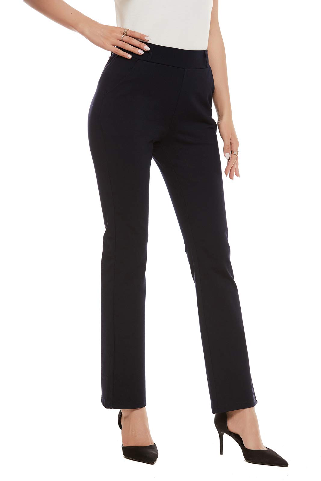 Women's Stretch Bootcut Dress Pants - Pull On for Work & Travel