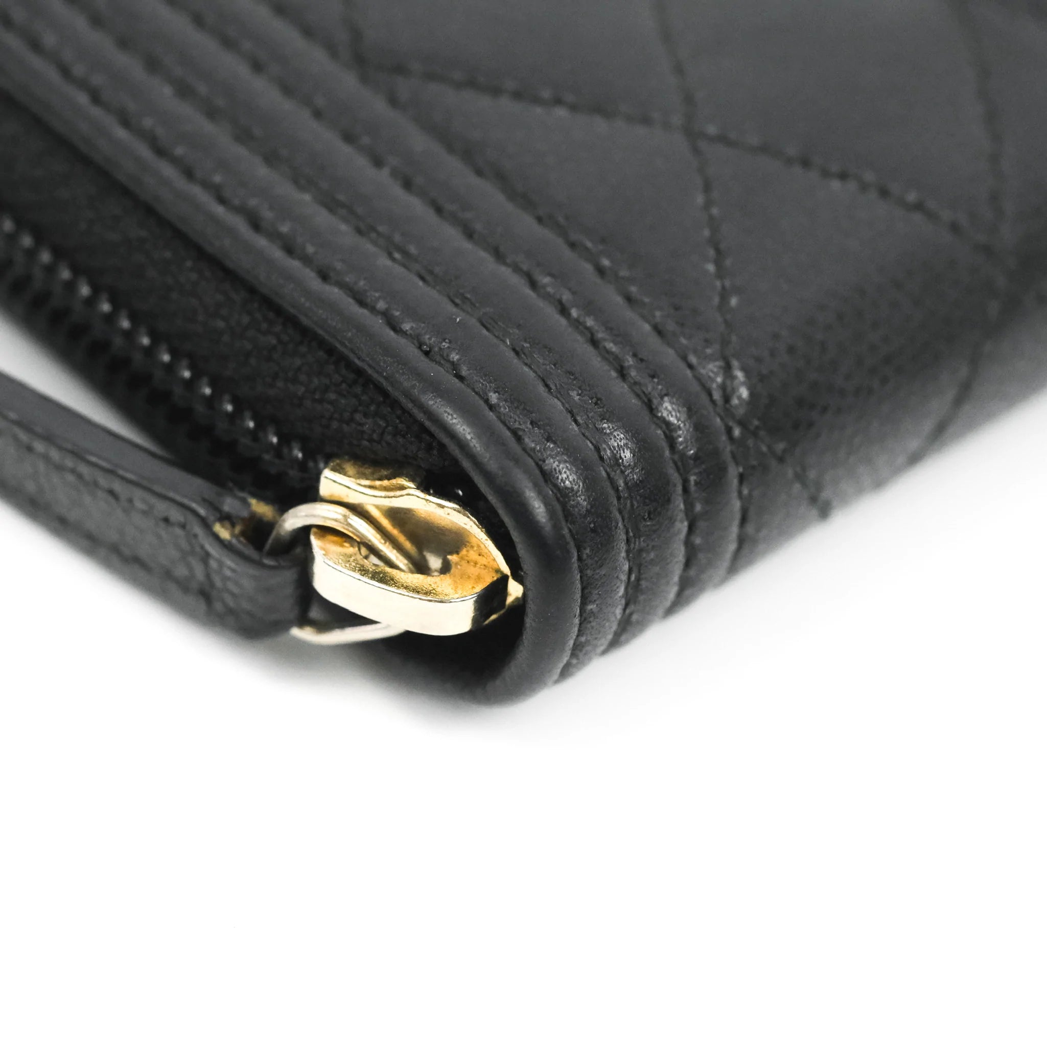 Chanel Boy Zipped Coin Purse in Black Caviar Leather with Gold Hardware - Luxury Wallet for Women, Perfect for Parties & Everyday Use