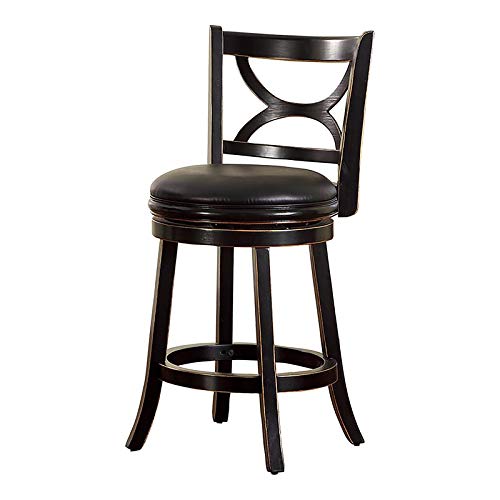 Furniture of America Roden 29-inch Espresso Faux Leather Padded Bar Stool - Perfect for Kitchen Islands, Breakfast Bars & Home Bars