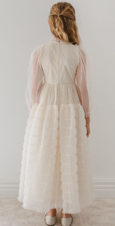 Gold Label Smocked Tulle Dress for Girls (3-18 Years) - Perfect for Birthday Parties, Weddings & Special Occasions