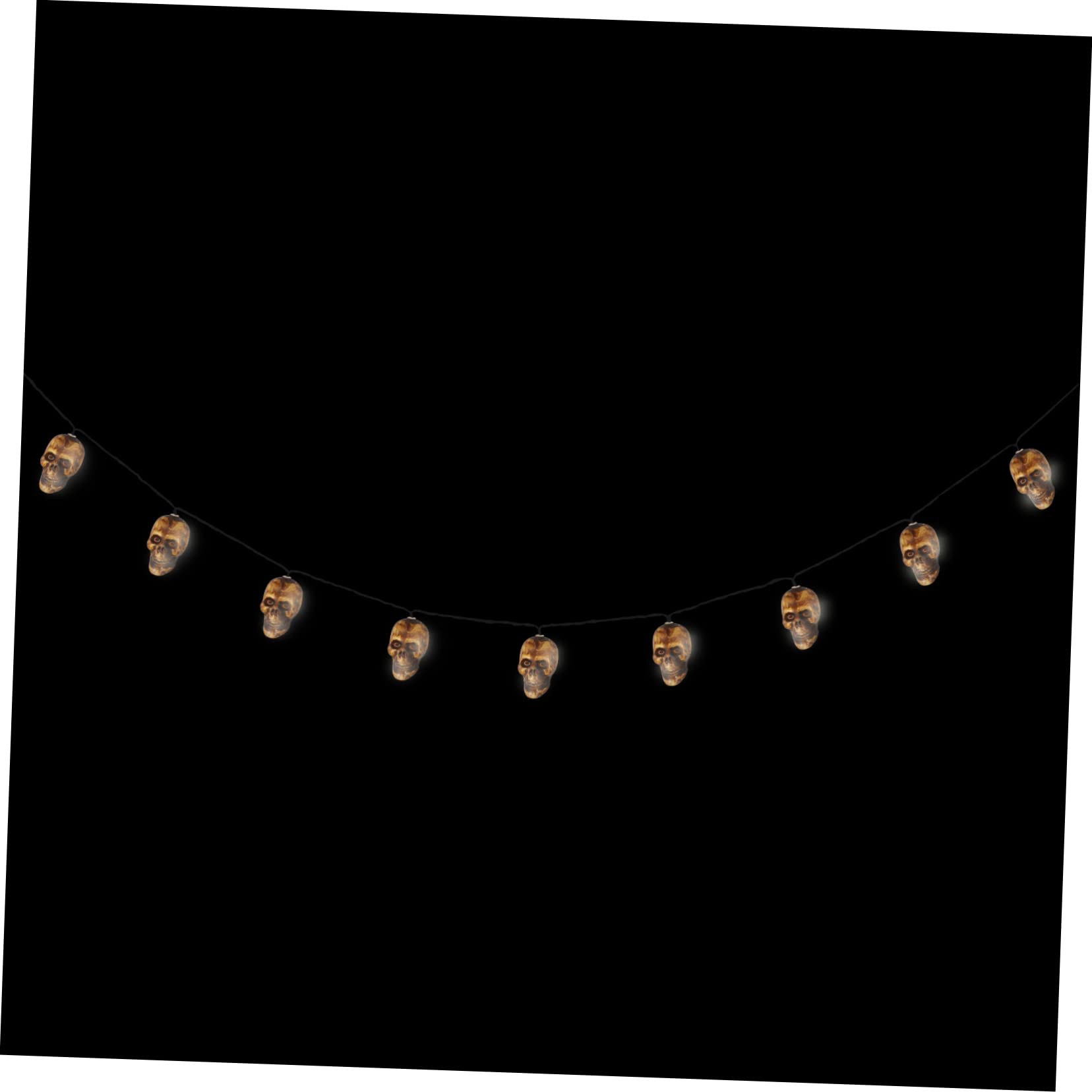 Halloween Skull String Lights - Outdoor USB Decor for Garden & Patio