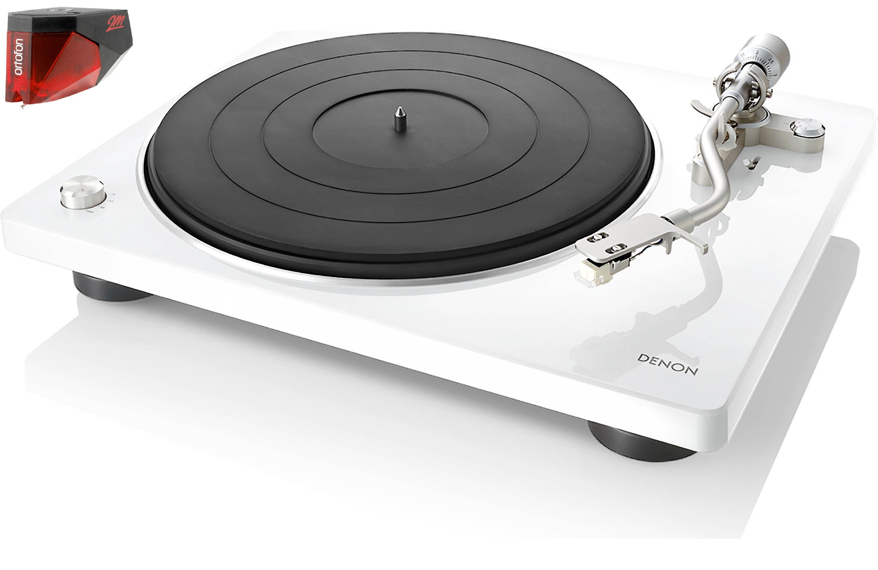 Denon DP-400 Fully Automatic Turntable with Ortofon 2M Red Cartridge - Hi-Fi Vinyl Record Player for Home Audio & DJ Setup - Perfect for Audiophiles & Music Enthusiasts