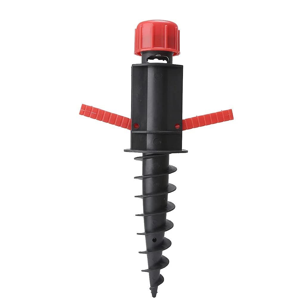 Heavy Duty Beach Umbrella Sand Anchor - Spiral Stand for Outdoor Camping, Patio, Lawn & Garden - Durable Plastic Ground Auger Holder for Sand, Grass & Soil (Perfect for Beach Days, Backyard BBQs & Picnics)