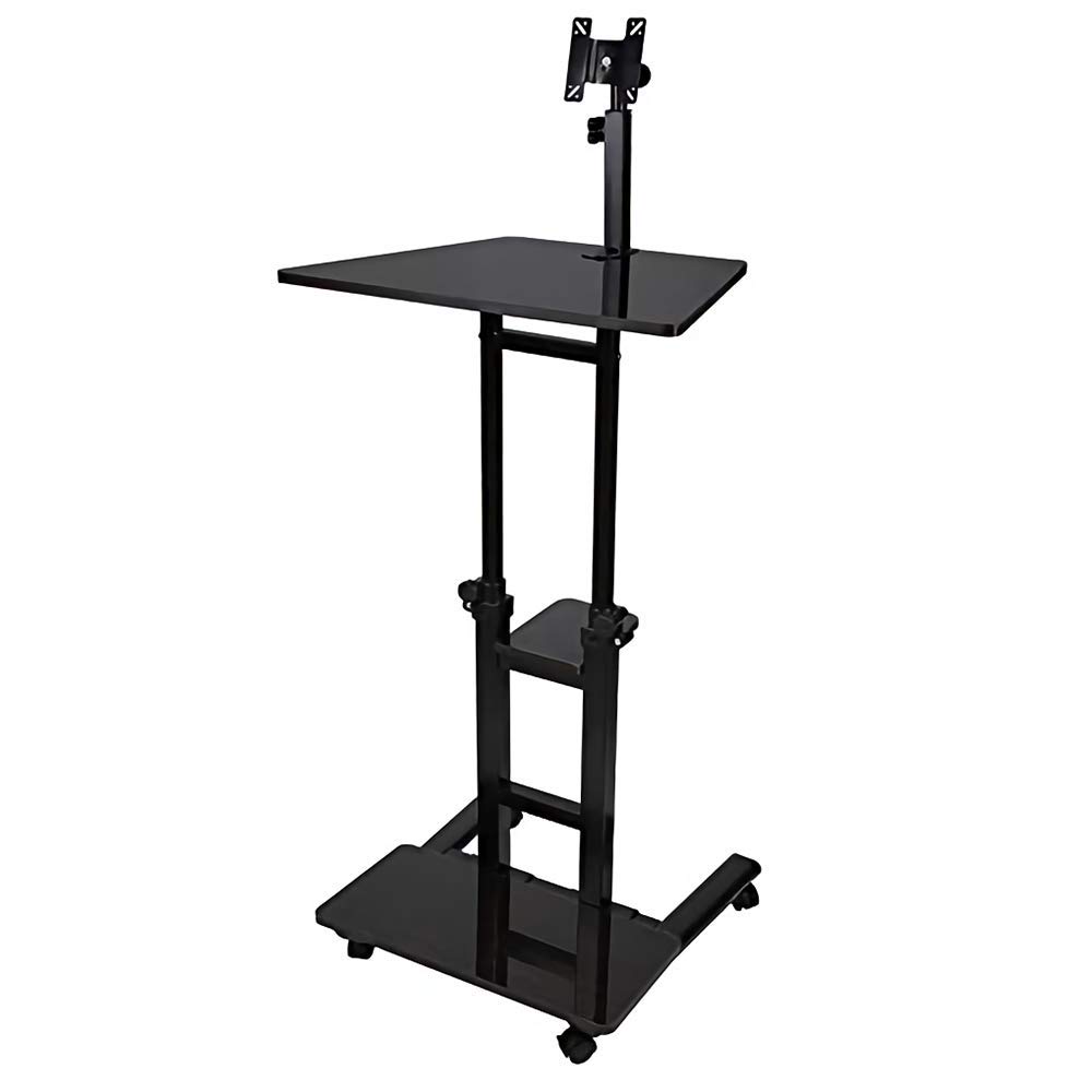 Ergonomic Adjustable Height Computer Desk - Multifunctional Standing Desk for Home & Office, Study Table with Mobile Wheels, Perfect for Work, Gaming & Remote Learning