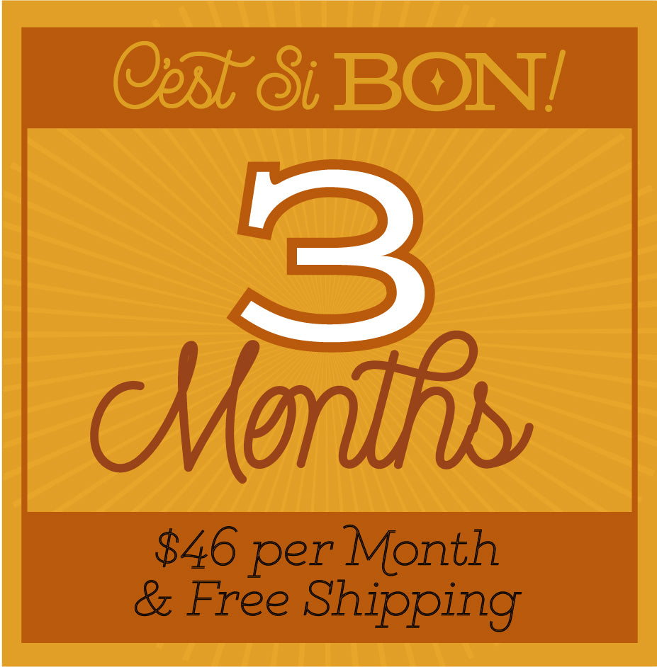C'est Si Bon Box - 3 Month Subscription for Gourmet French Treats | Perfect for Gifts, Parties & Special Occasions